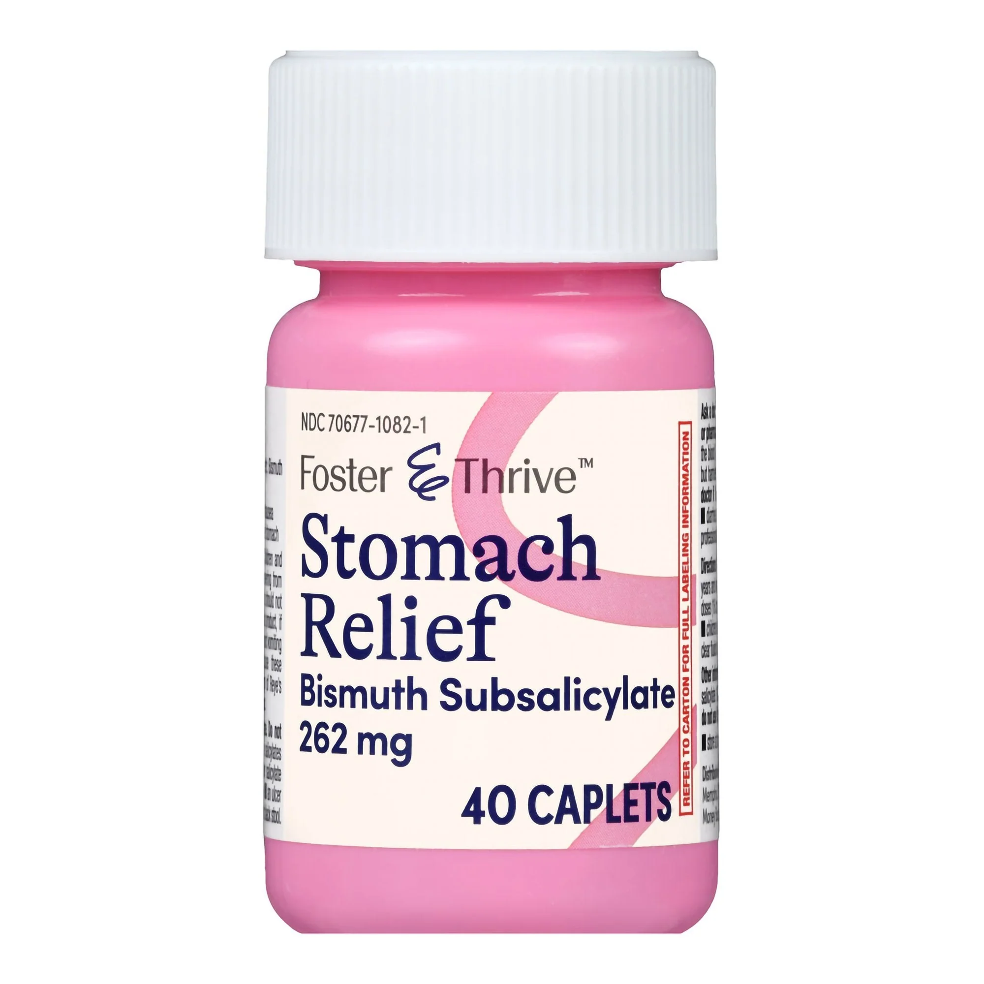 McKesson Brand Foster & Thrive Stomach Relief 262 mg Bismuth Subsalicylate Caplets - Image 2