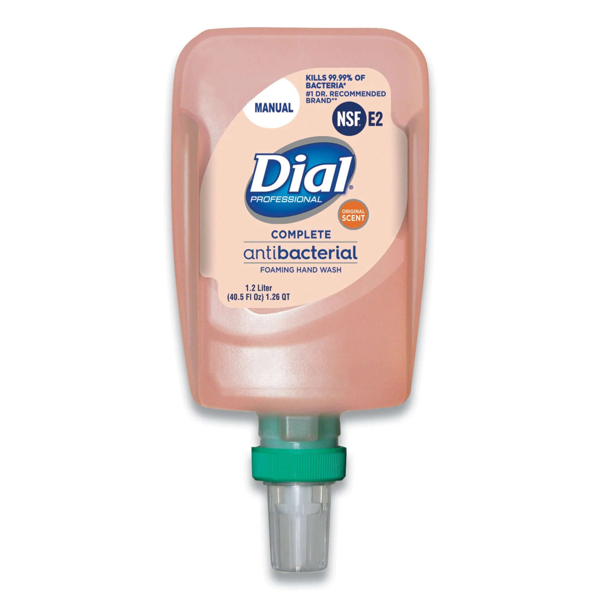 Essendant Co/United Stationers Antibacterial Soap Dial Professional Foaming 1,200 mL Dispenser Refill Bottle Original Scent (3/CS)
