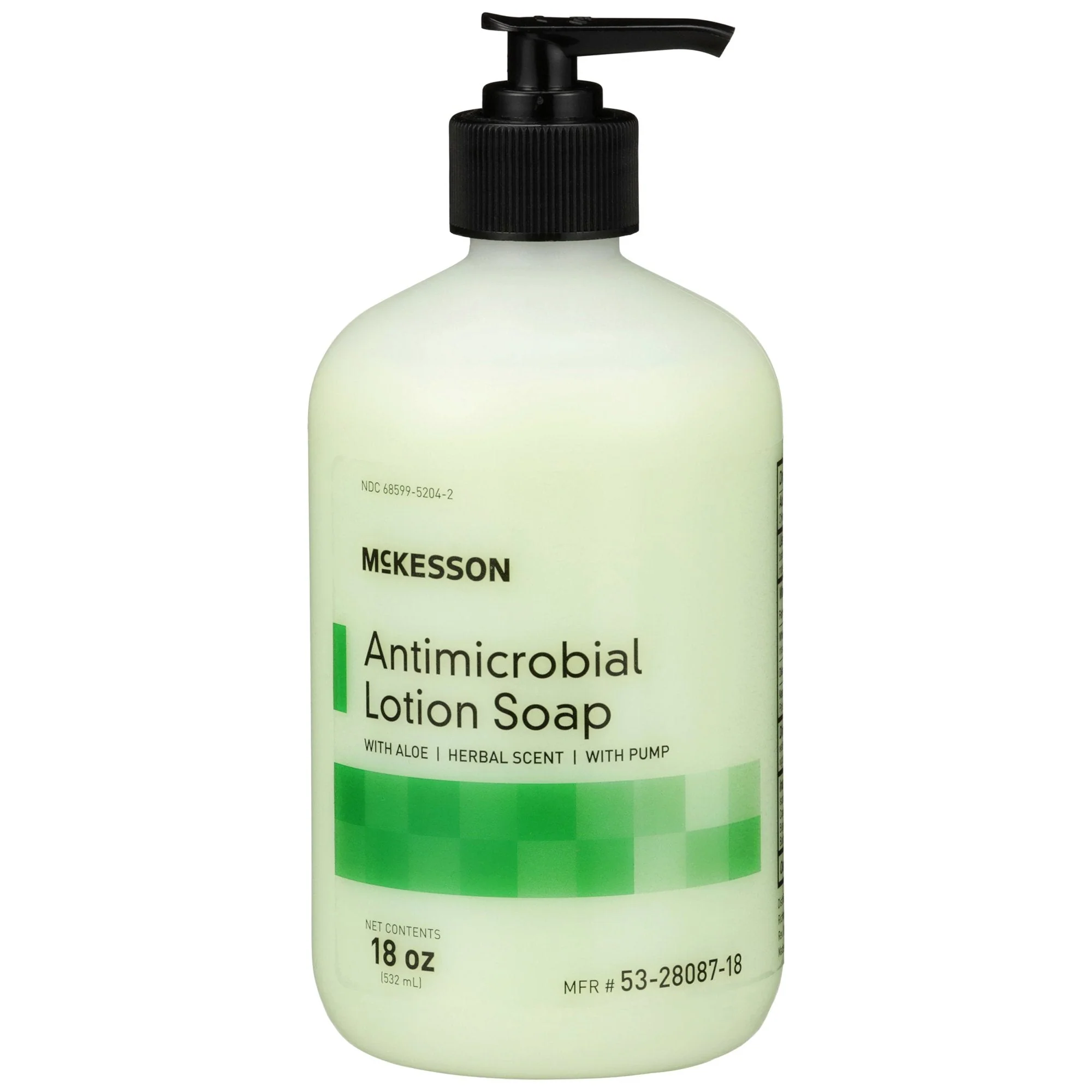 McKesson Brand McKesson Antimicrobial Lotion Soap, Herbal Scent, 18-ounce Pump Bottle (12/CS)