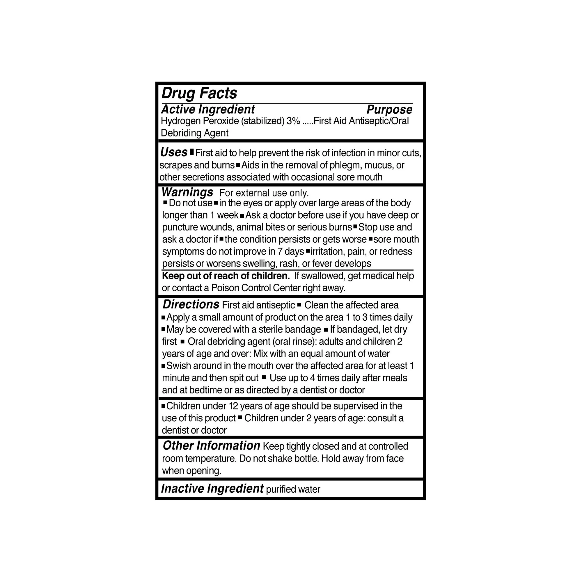 McKesson Brand McKesson Hydrogen Peroxide Antiseptic, 4-ounce Bottle (24/CS) - Image 2