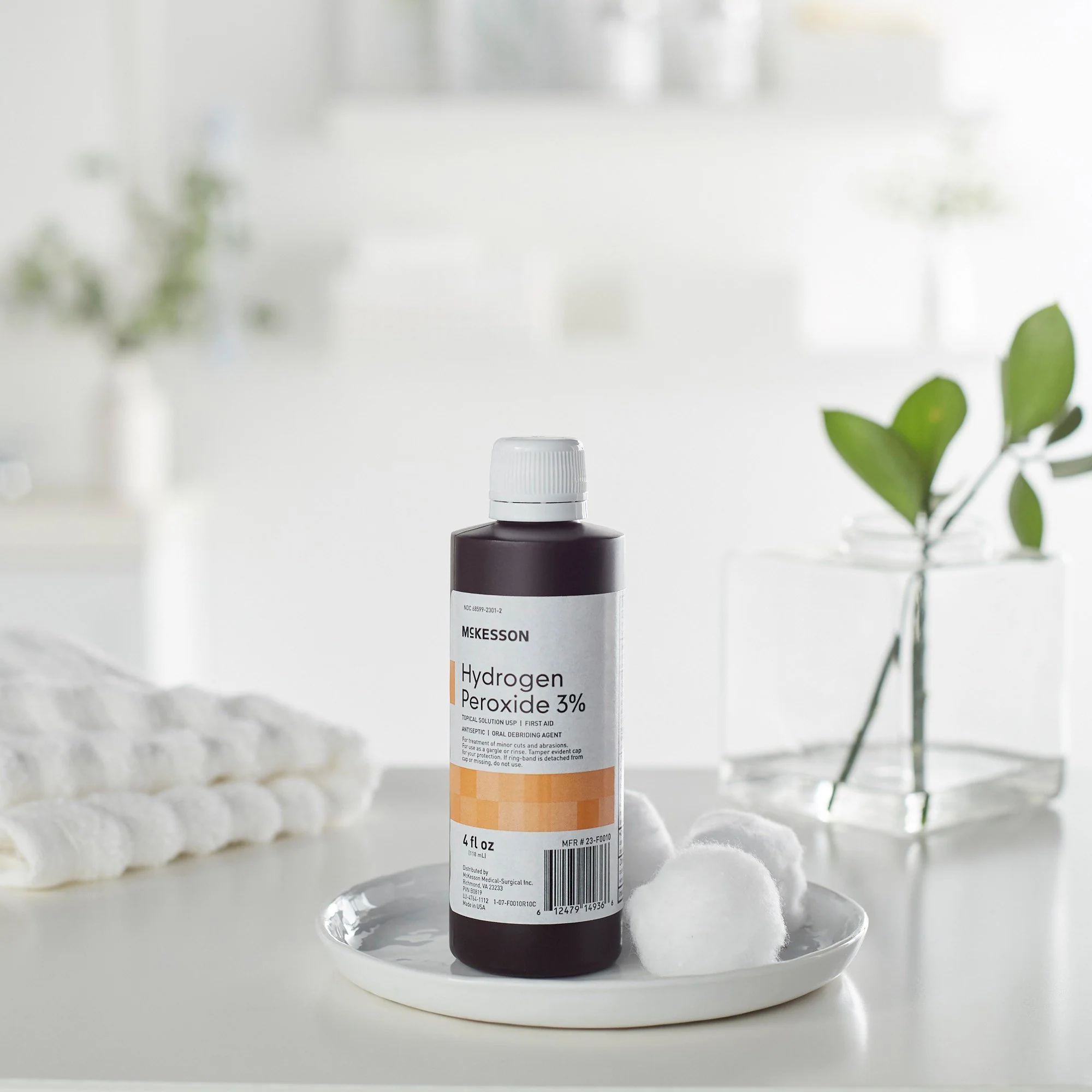 McKesson Brand McKesson Hydrogen Peroxide Antiseptic, 4-ounce Bottle (24/CS) - Image 3