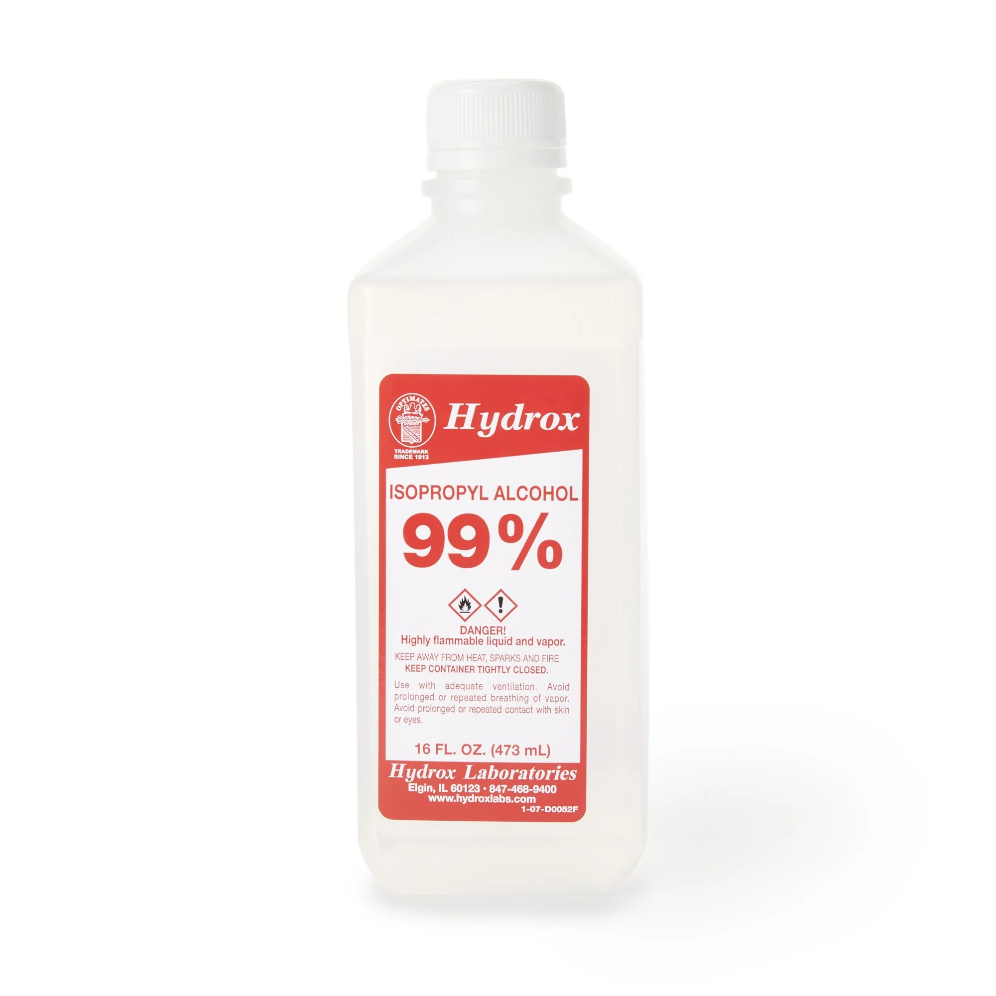 McKesson Brand Hydrox 99% Isopropyl Alcohol for Technical Use, 16-ounce bottle (12/CS)