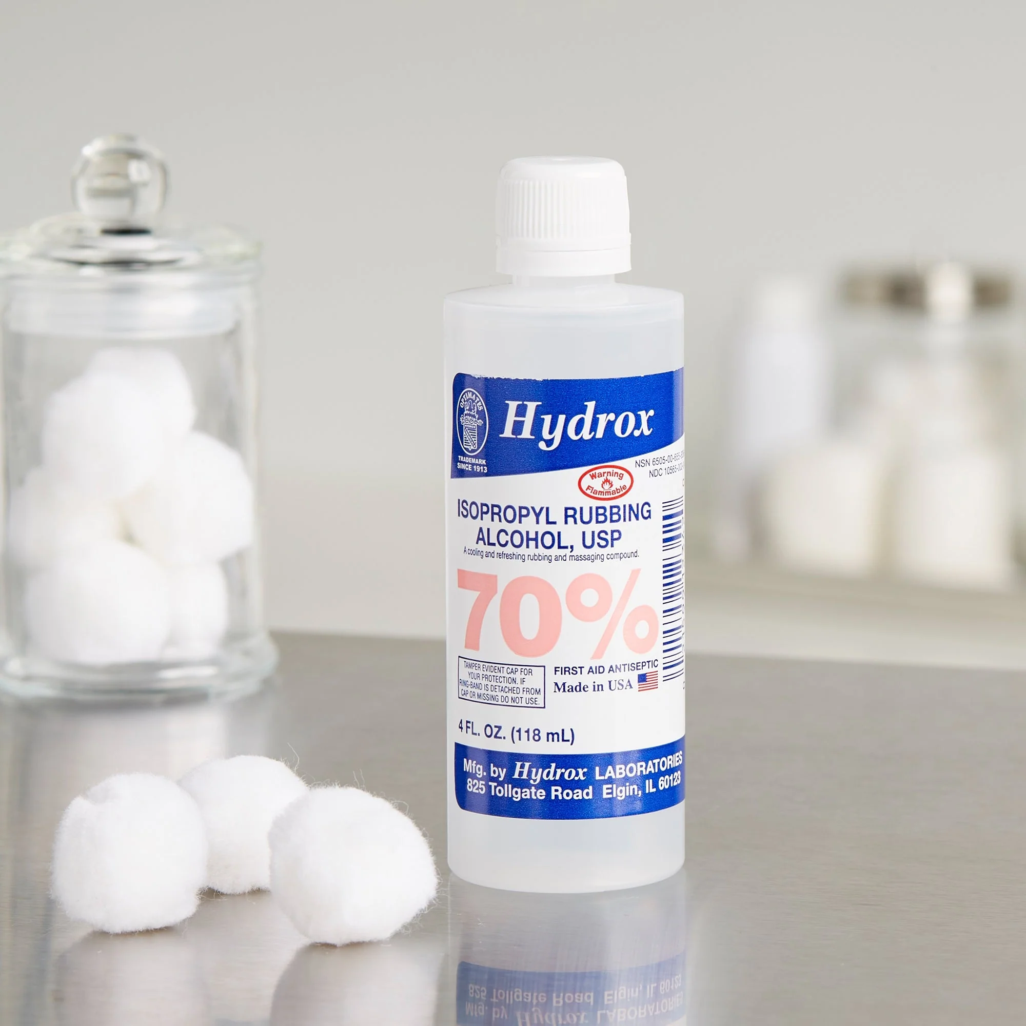 McKesson Brand Hydrox Isopropyl Alcohol, 4-ounce Bottle (60/CS) - Image 5
