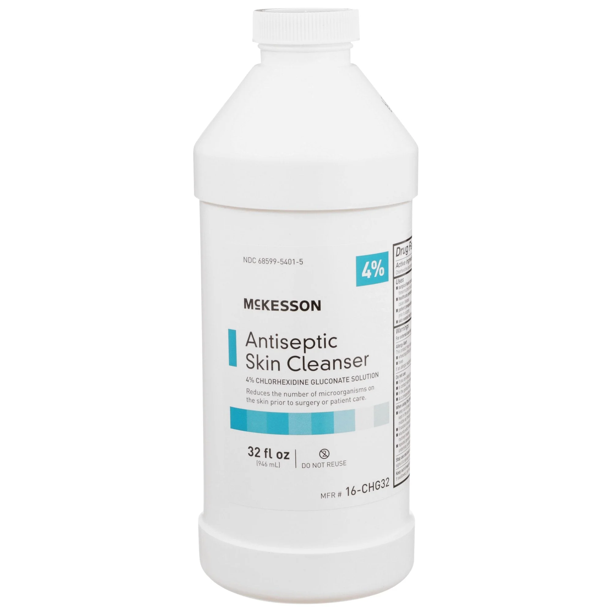 Antiseptic Skin Cleanser McKesson 32 oz. Bottle 4% Strength CHG (Chlorhexidine Gluconate) / Isopropyl Alcohol NonSterile