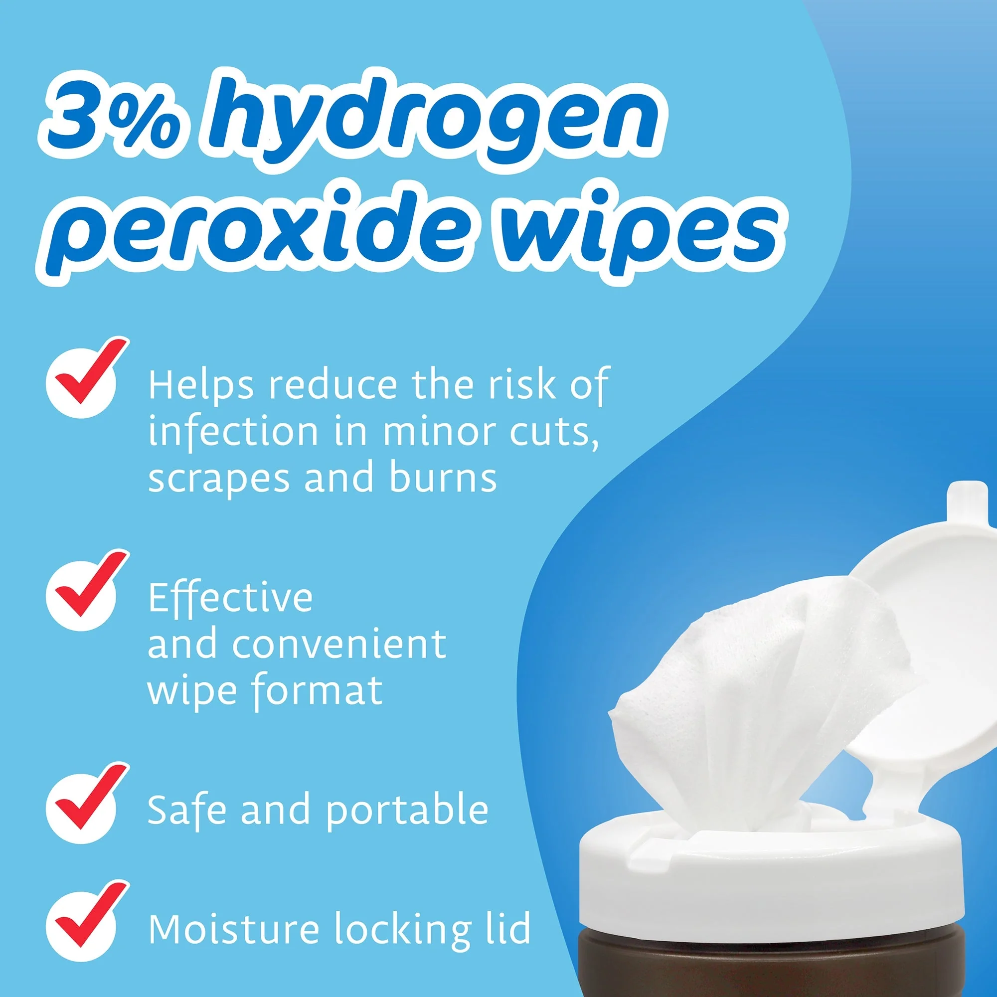 Kleen Test Products Corp Pharma-C-Wipes Hydrogen Peroxide Antiseptic (6/CS) - Image 5
