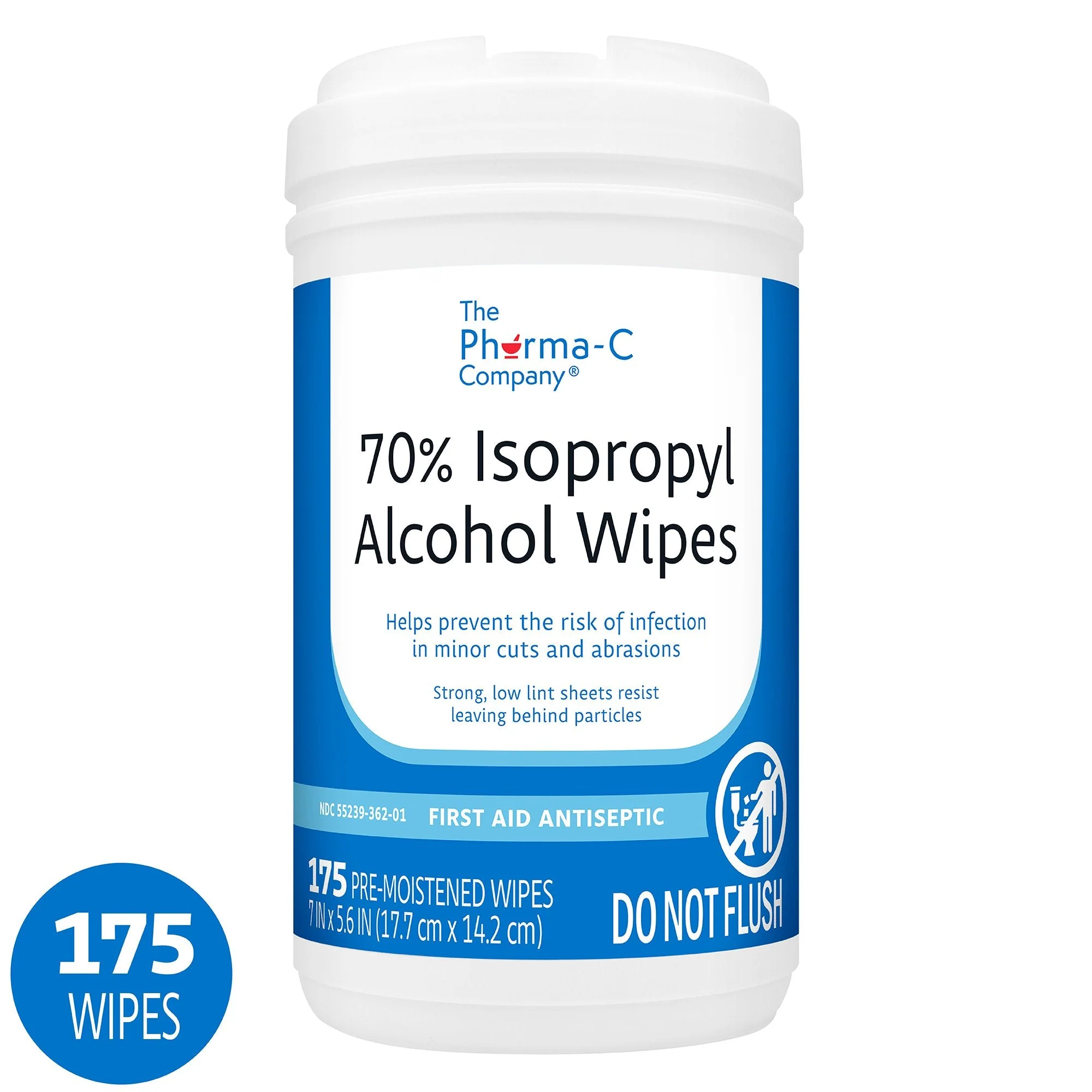 Kleen Test Products Corp The Pharma-C Company Isopropyl Alcohol Antiseptic Skin Wipe (1050/CS)