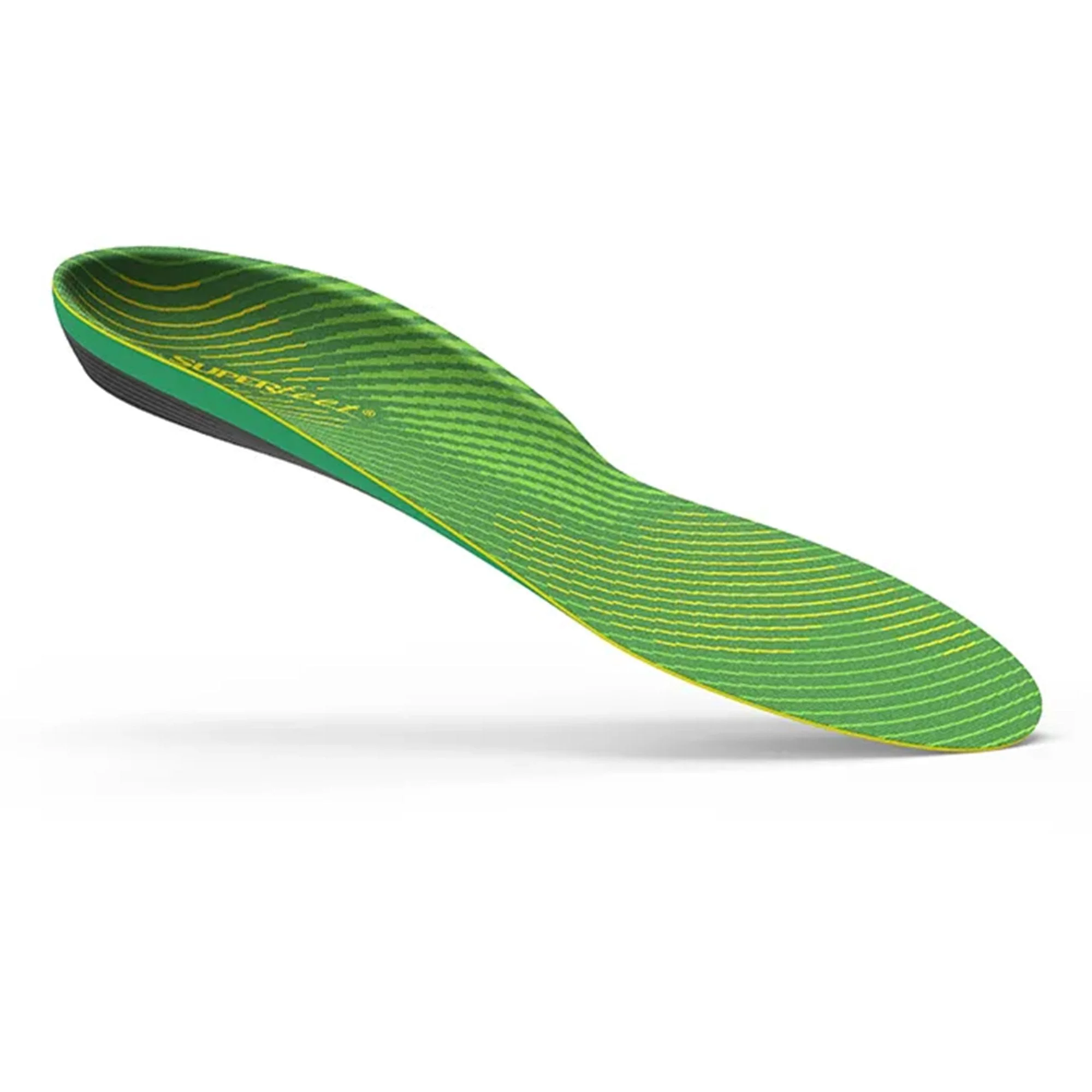 Superfeet Runner Orthotic Insole Superfeet High Arch Foam Junior 2.5 4 / Women 4.5 6 Inch Green