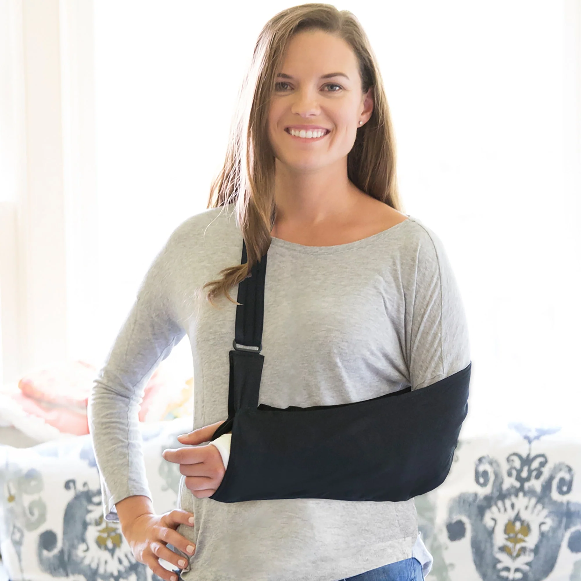 Brownmed Arm Sling Ultimate Arm Sling D-Ring / Hook and Loop Strap Closure One Size Fits Most - Image 3