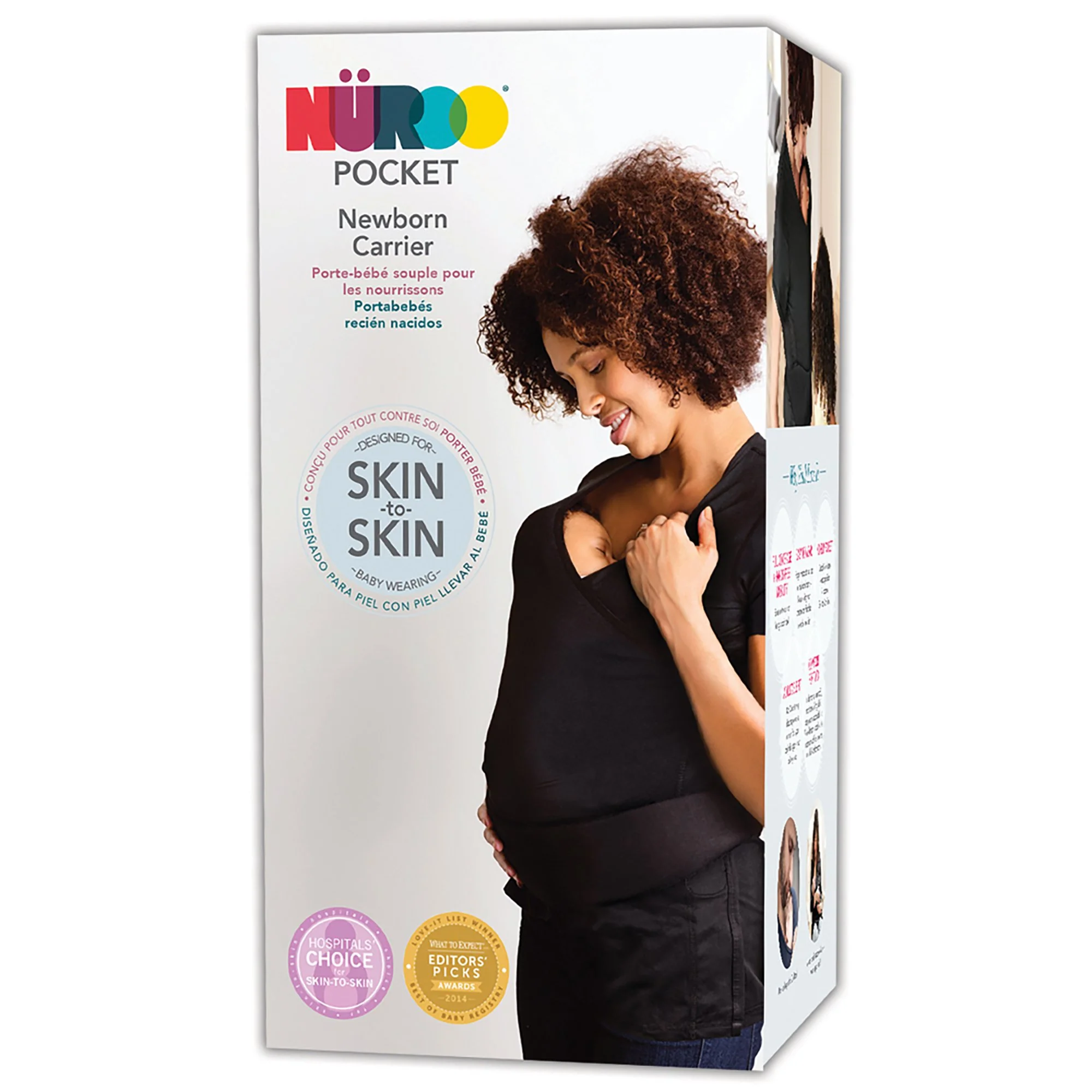 Brownmed NuRoo Pocket Short Sleeve Pocket Baby Carrier, Black, 2X-Large (3/CS)
