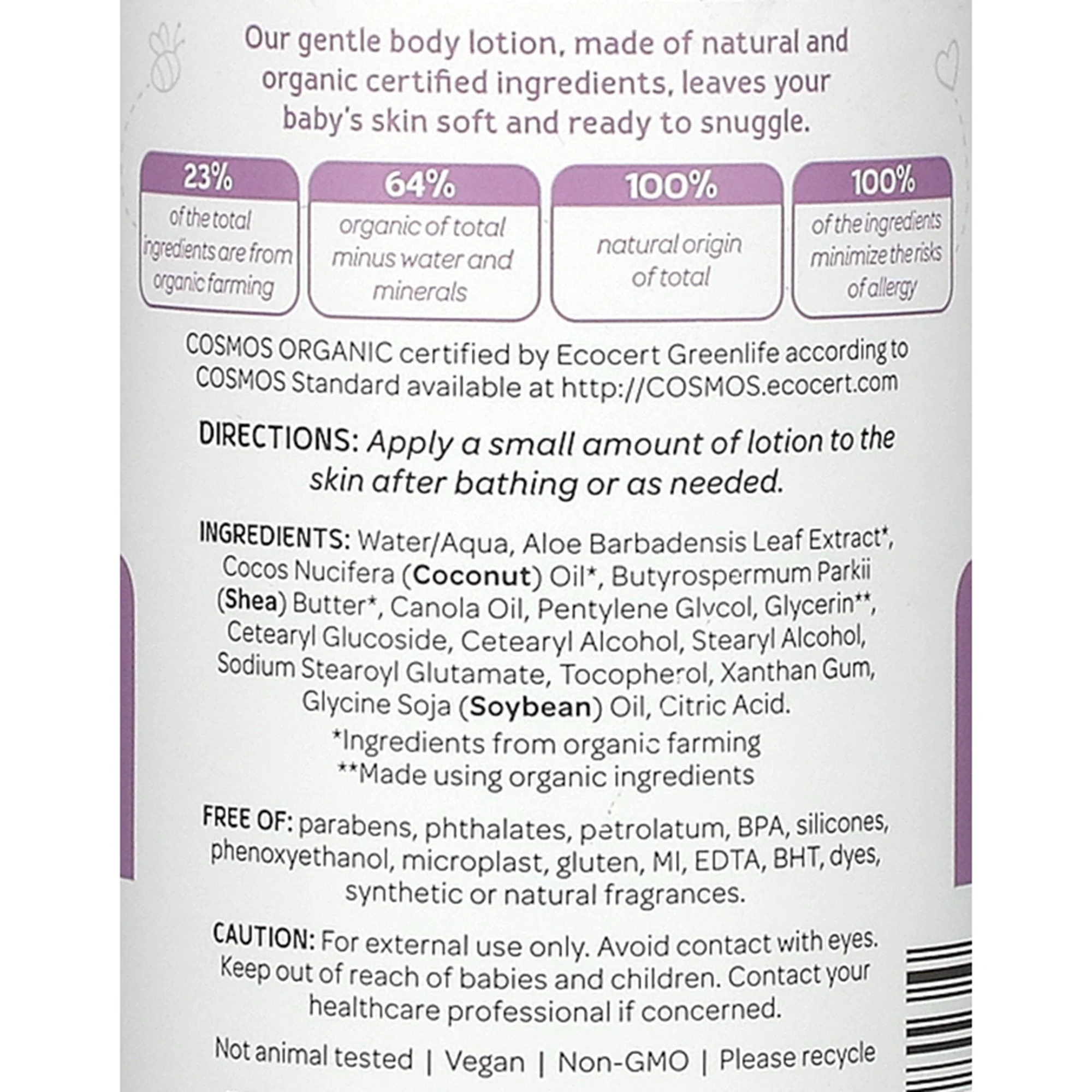 Abena North America Bambo Nature Snuggle Time Baby Lotion, 500 mL pump bottle (6/CS) - Image 3