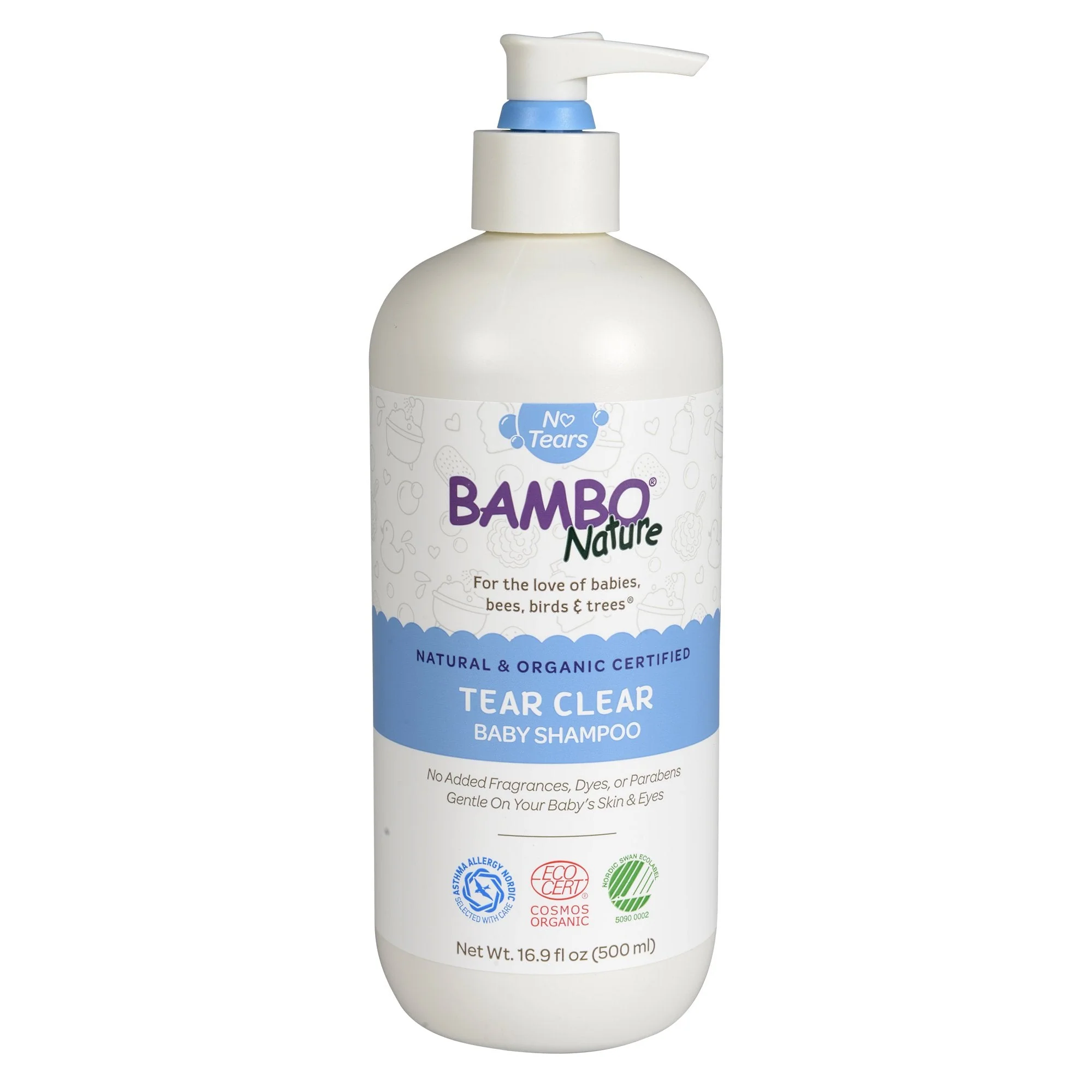 Abena North America Bambo Tear Clear Baby Shampoo, 500 mL pump bottle (6/CS)