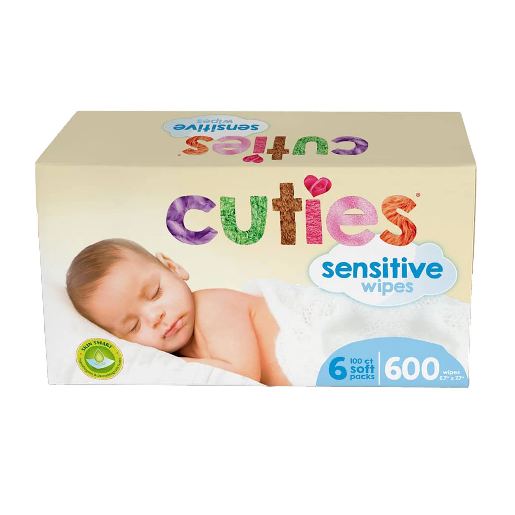 First Quality Products LLC Cuties Baby Wipes, Soft Pack, Aloe, Unscented (864/CS)