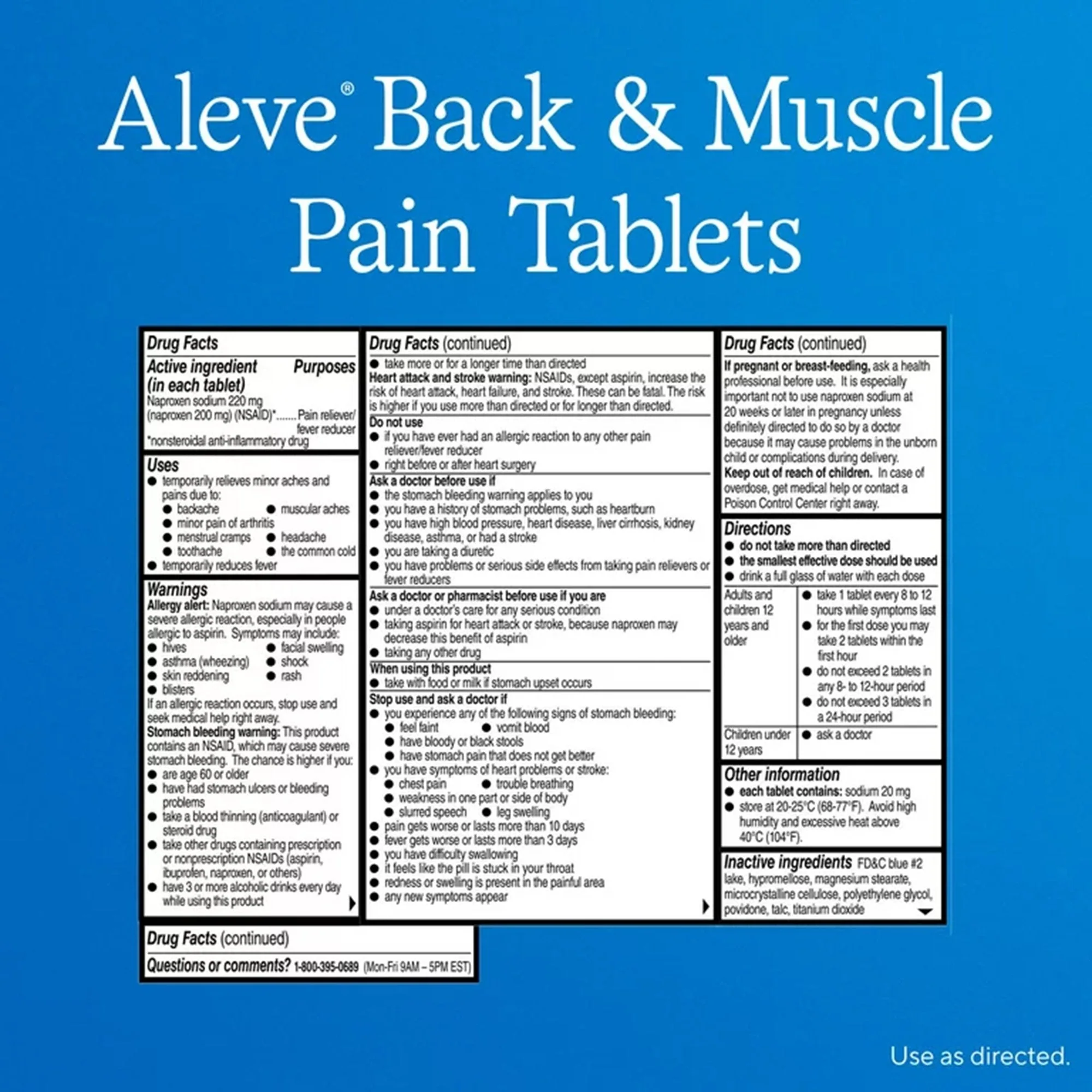 Bayer Aleve Back & Muscle Pain Tablets - Image 3