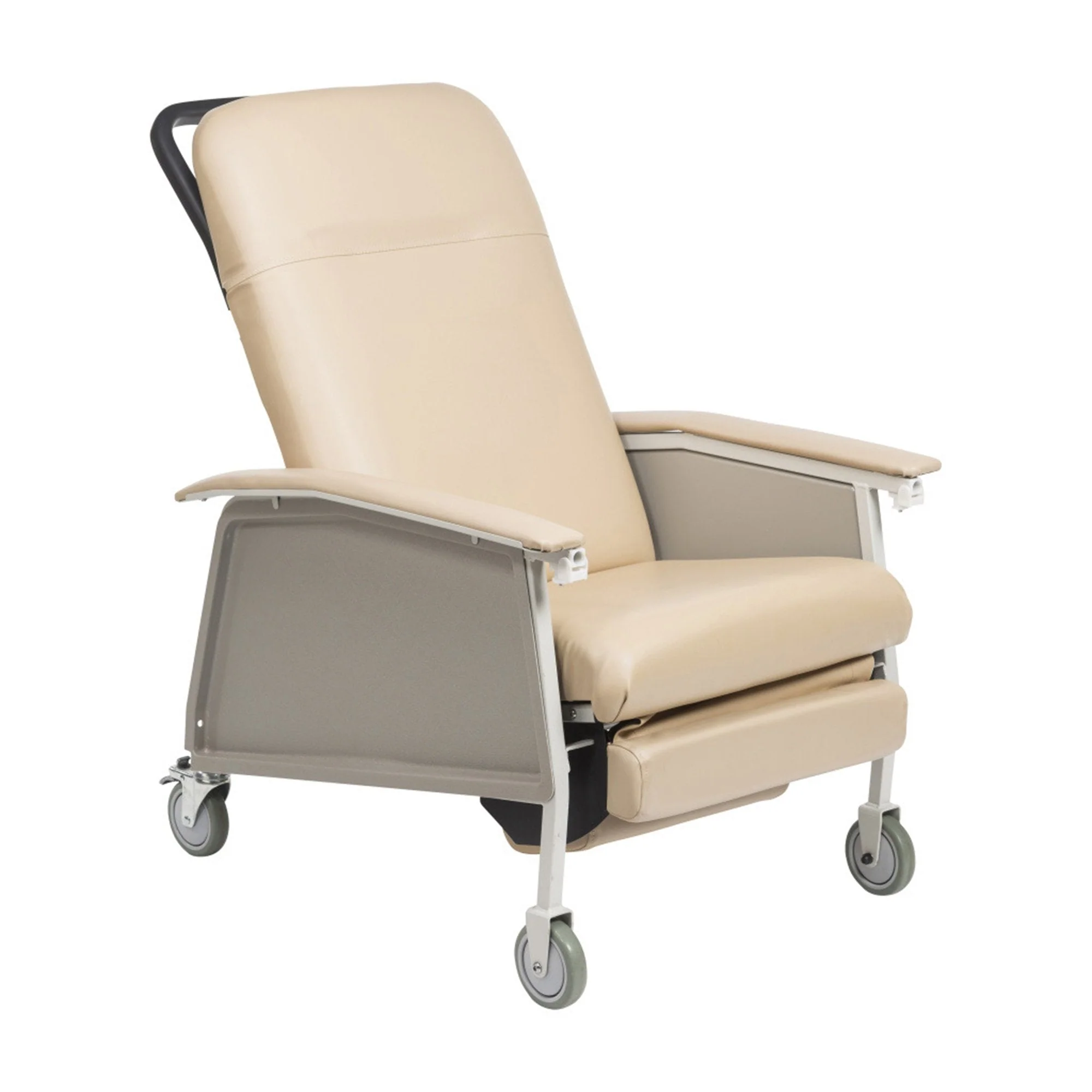 Drive DeVilbiss Healthcare Bariatric Recliner Drive Tan Vinyl 5 Inch Casters 500 lbs. Weight Capacity - Image 3