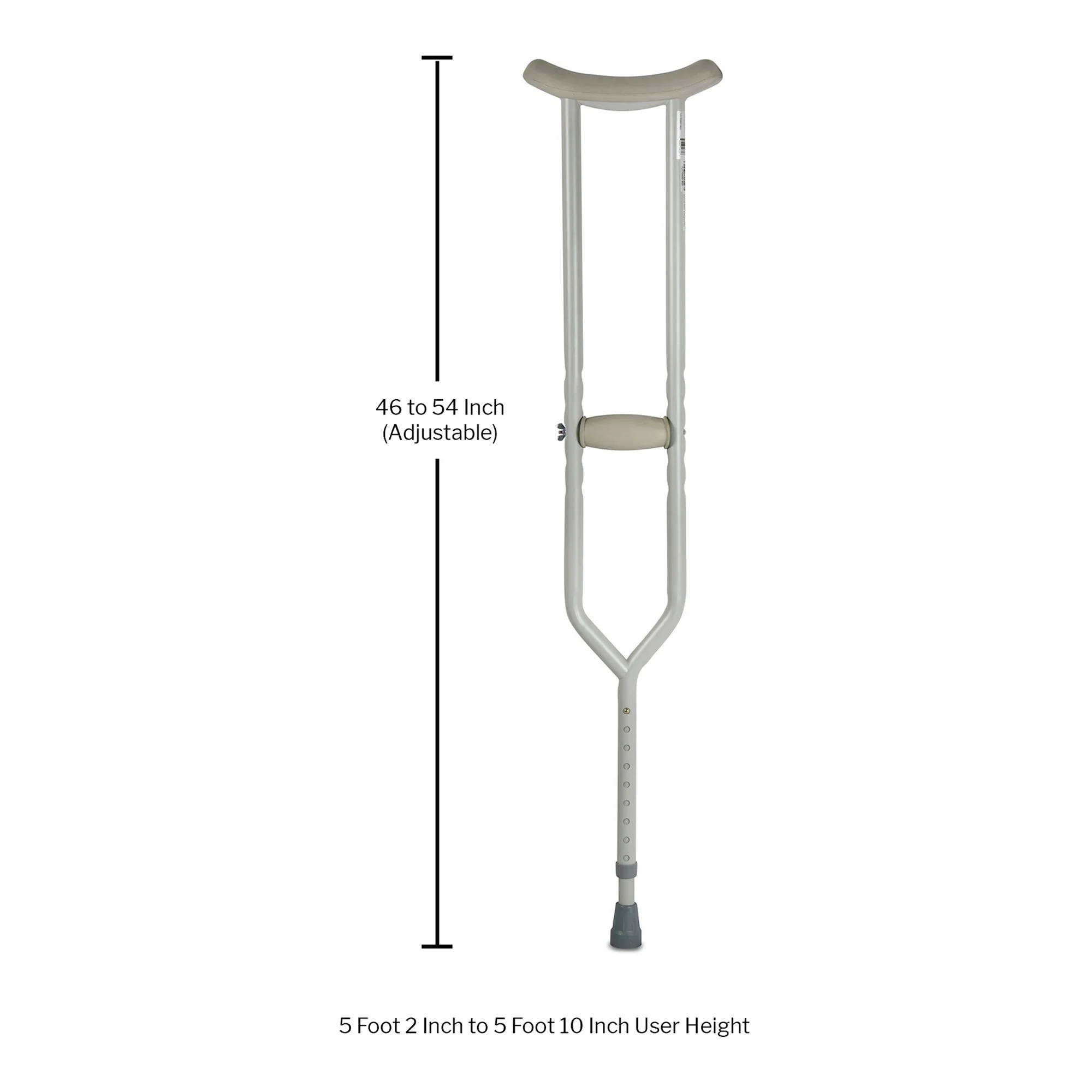 McKesson Brand McKesson Underarm Crutches, 5'2" – 5'10" - Image 2