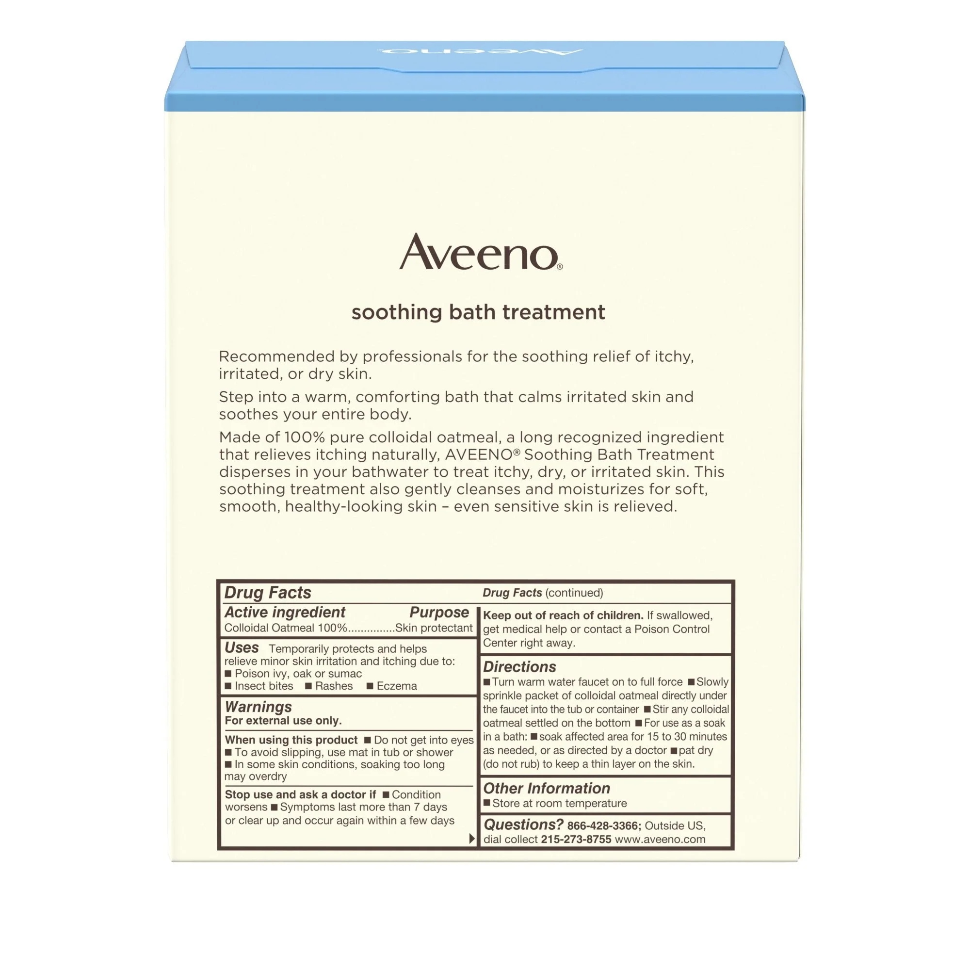 Kenvue Brands LLC Aveeno Soothing Bath Treatment Packets Fragrance Free (192/CS) - Image 3