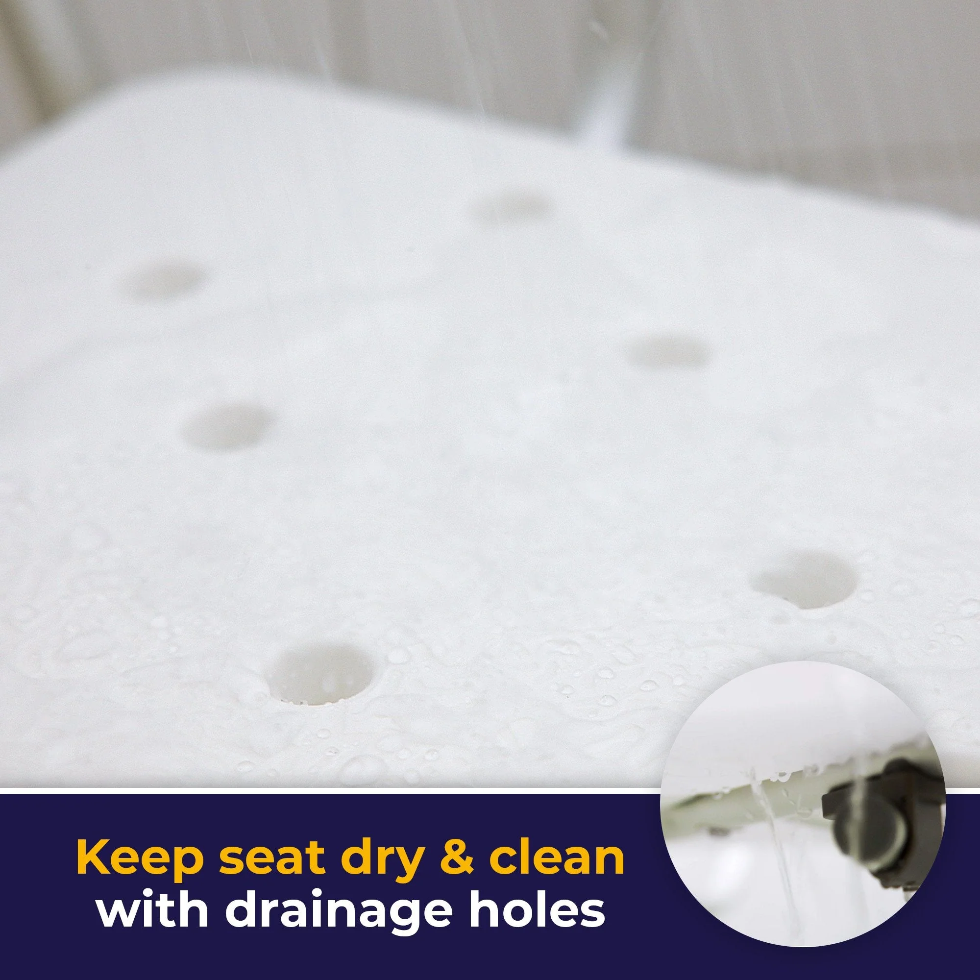 Drive DeVilbiss Healthcare drive Shower Chair with Back and Removable Padded Arms - Image 5