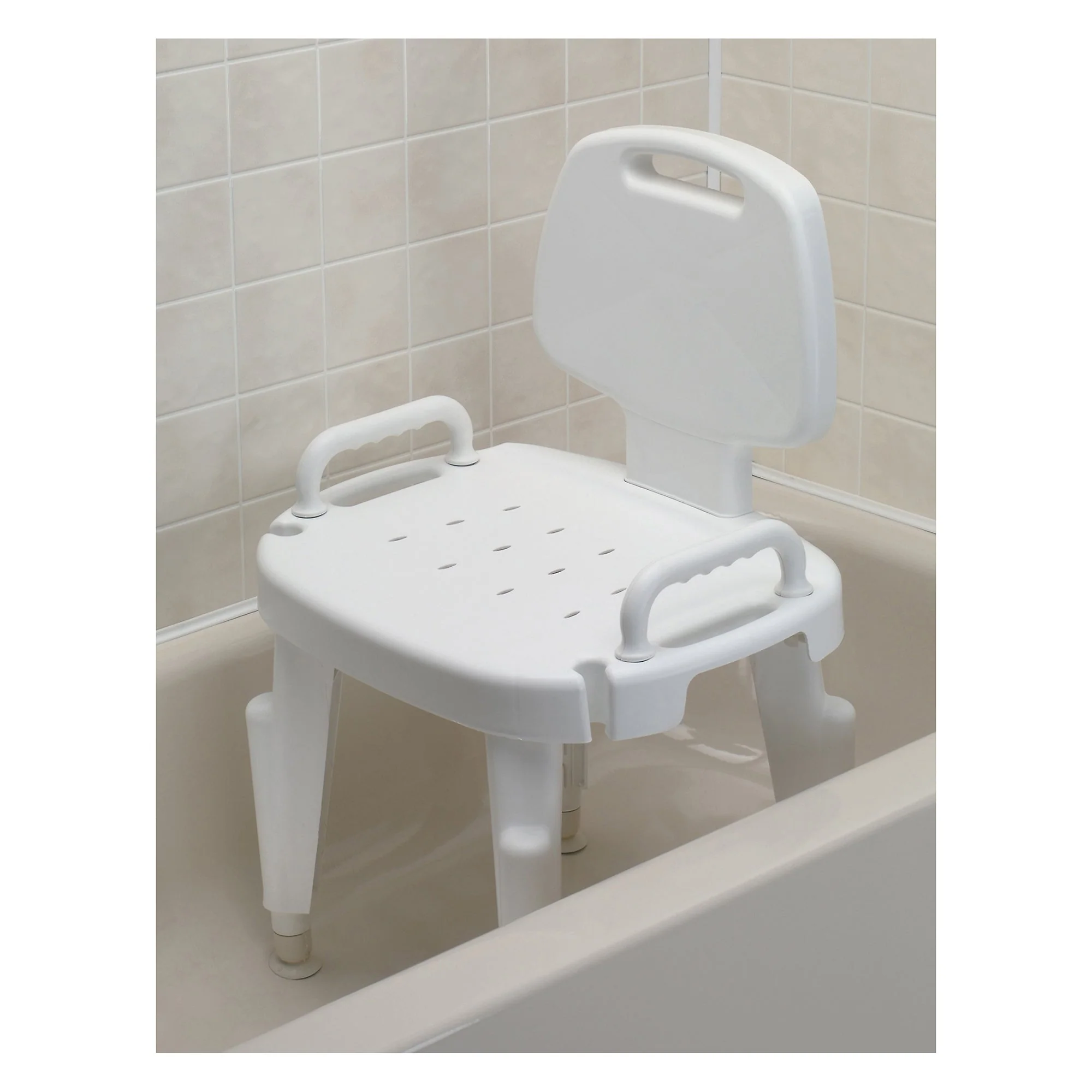 Maddak Maddak Adjustable Shower Seat with Arms and Back - Image 2