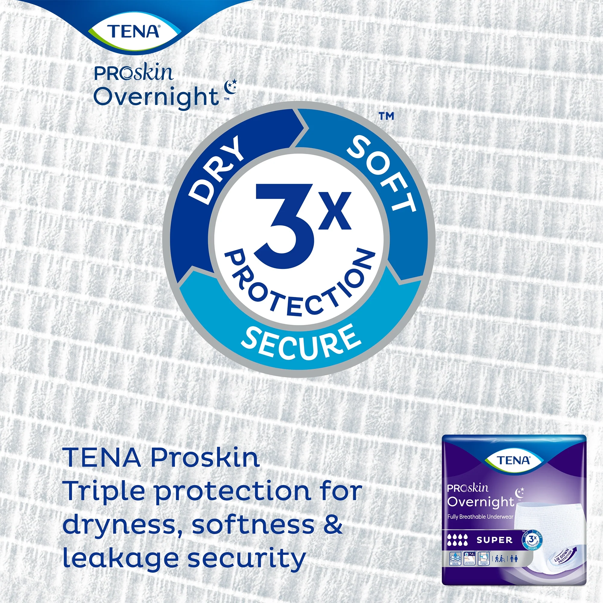 Essity HMS North America Inc Tena ProSkin Overnight Super Fully Breathable Underwear, Medium (56/CS) - Image 4