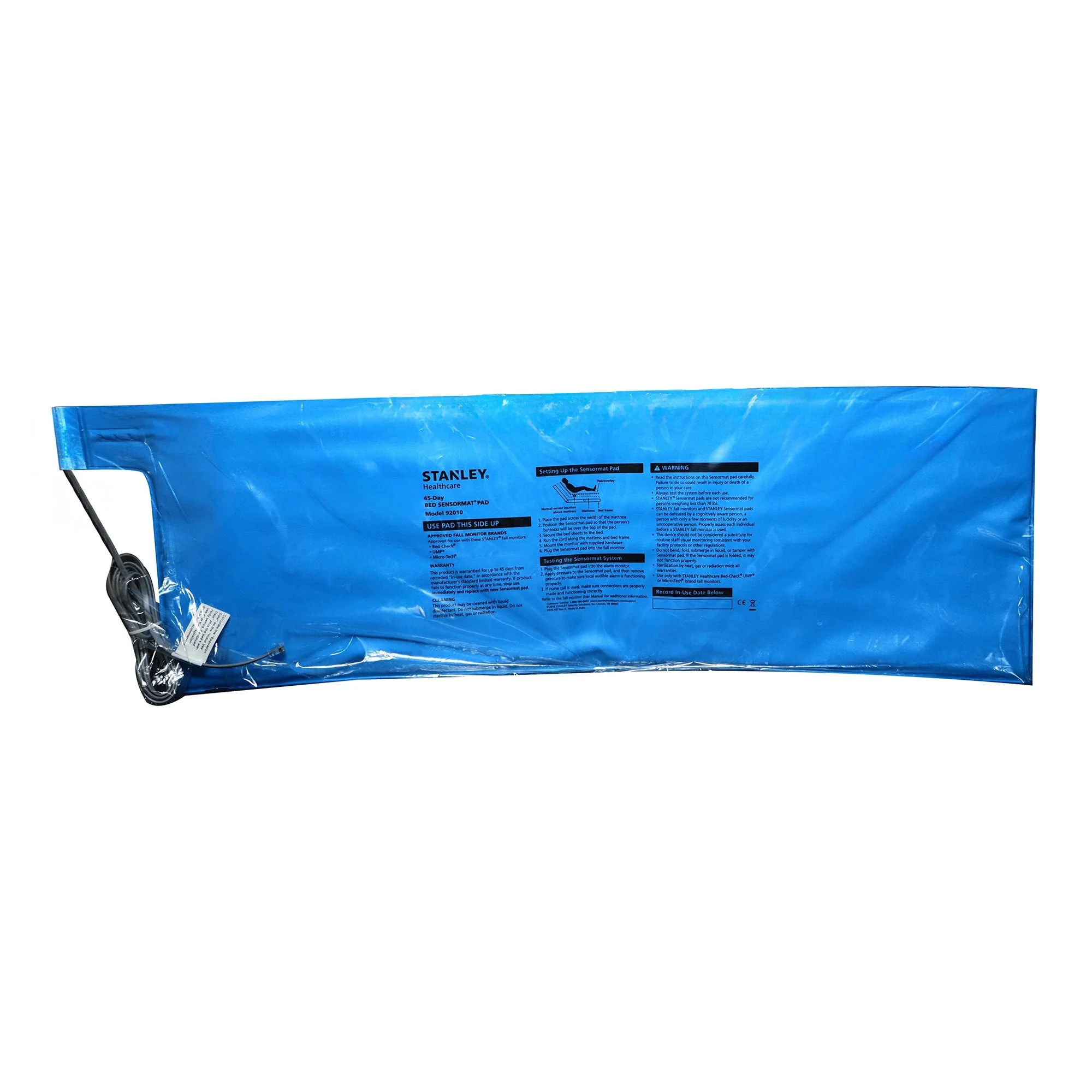 Stanley Security Solutions Stanley Standard Bed Alarm Pad, 10 x 30 Inch