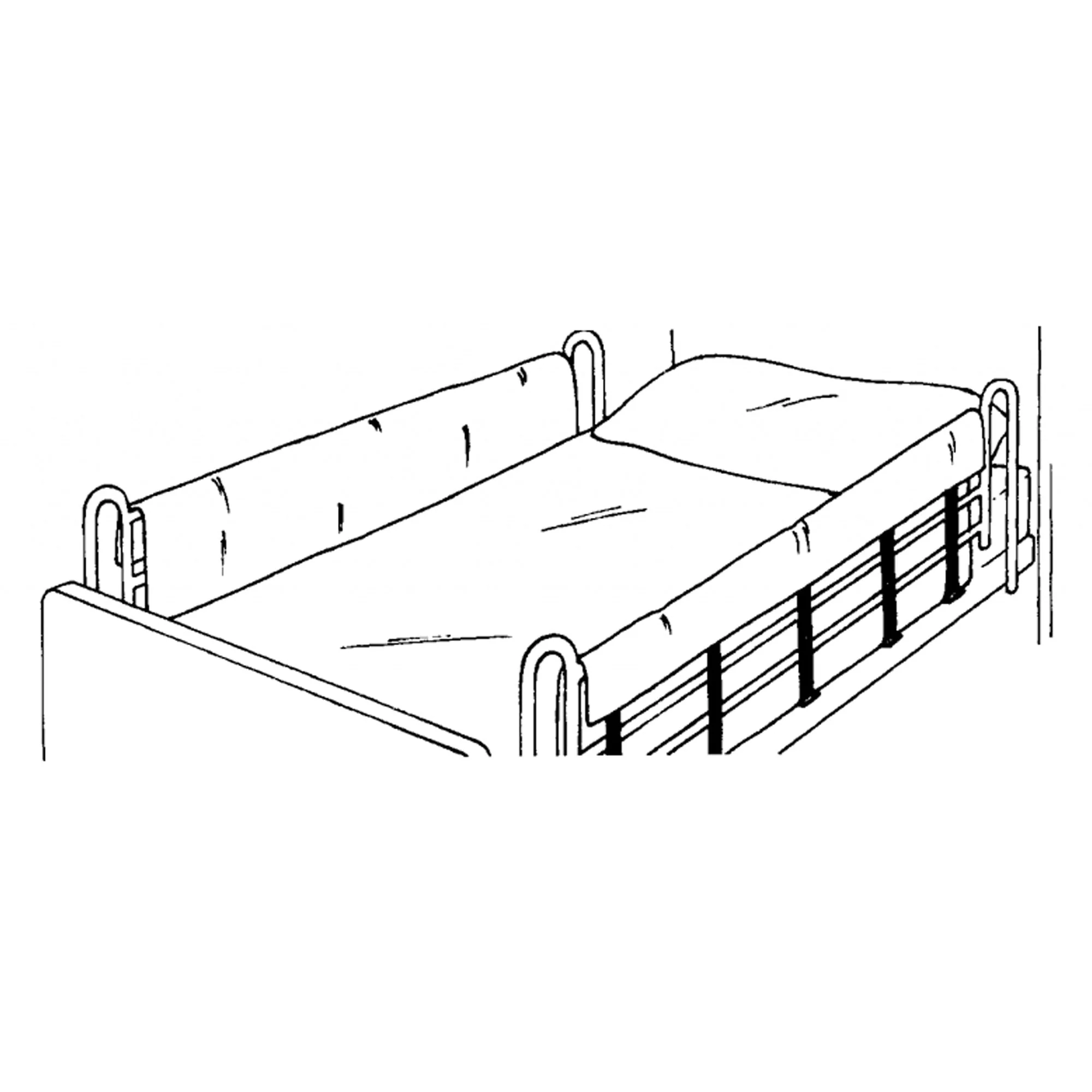 Skil-Care SkiL-Care Cushion Top Vinyl Bed Rail Pads, 72 Inch Length - Image 2