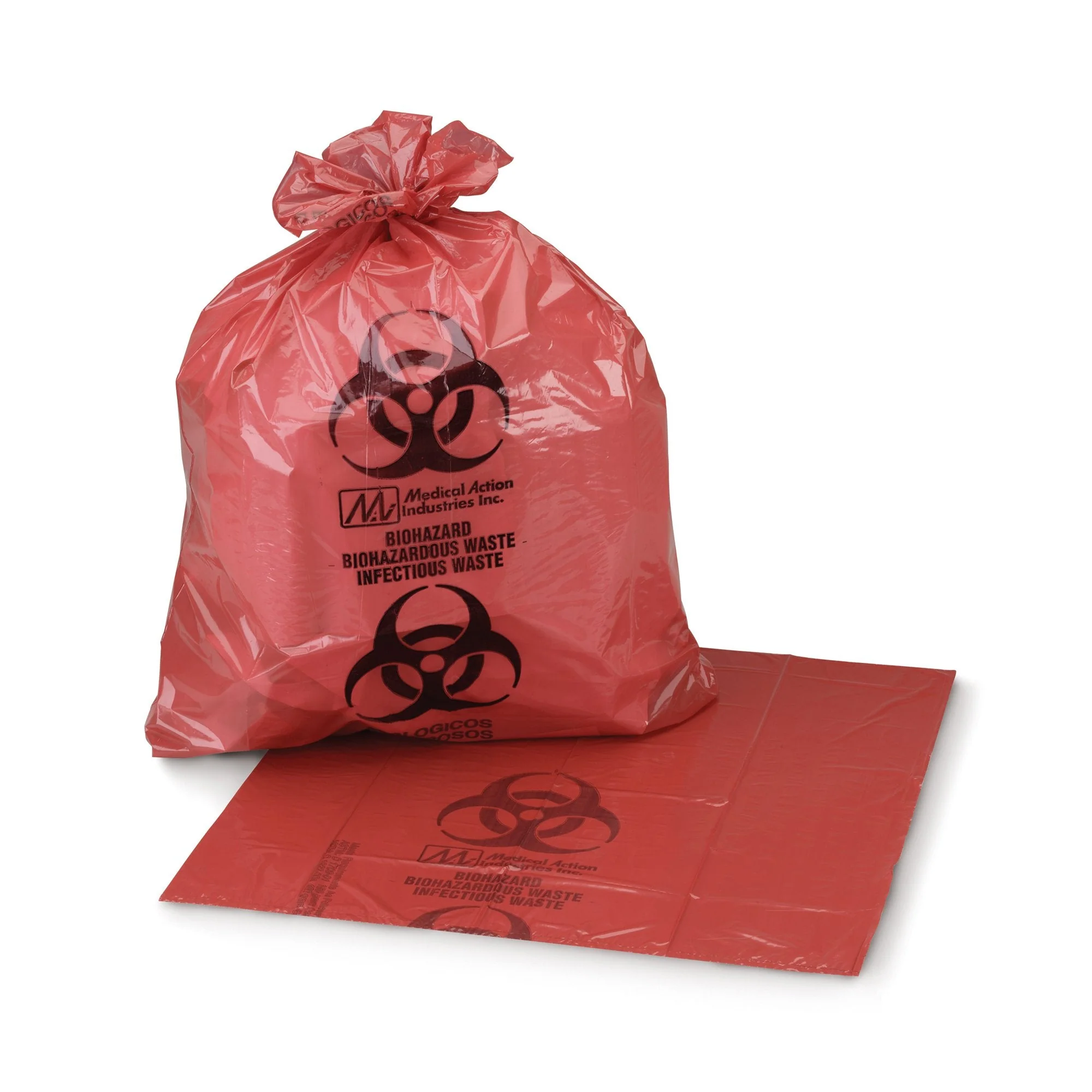 McKesson Brand McKesson Biohazard Waste Bag, 40 – 45 gallon Capacity, 17 x 23 x 46 Inch (100/CS)