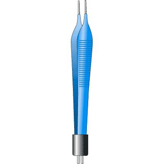 Bipolar Forceps Sklar Blue Electrosurgical Adson 4-3/4 Inch Length OR / Surgical Grade Coated Stainless Steel NonSterile NonLocking Thumb Handle Straight 1 mm Wide Tips