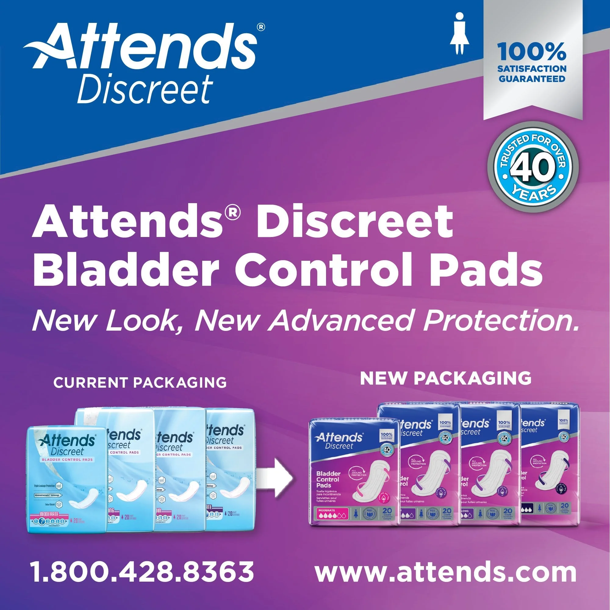 Attends Healthcare Products Attends Discreet Women's Ultimate Bladder Control Pad, 15-Inch Length (200/CS) - Image 3