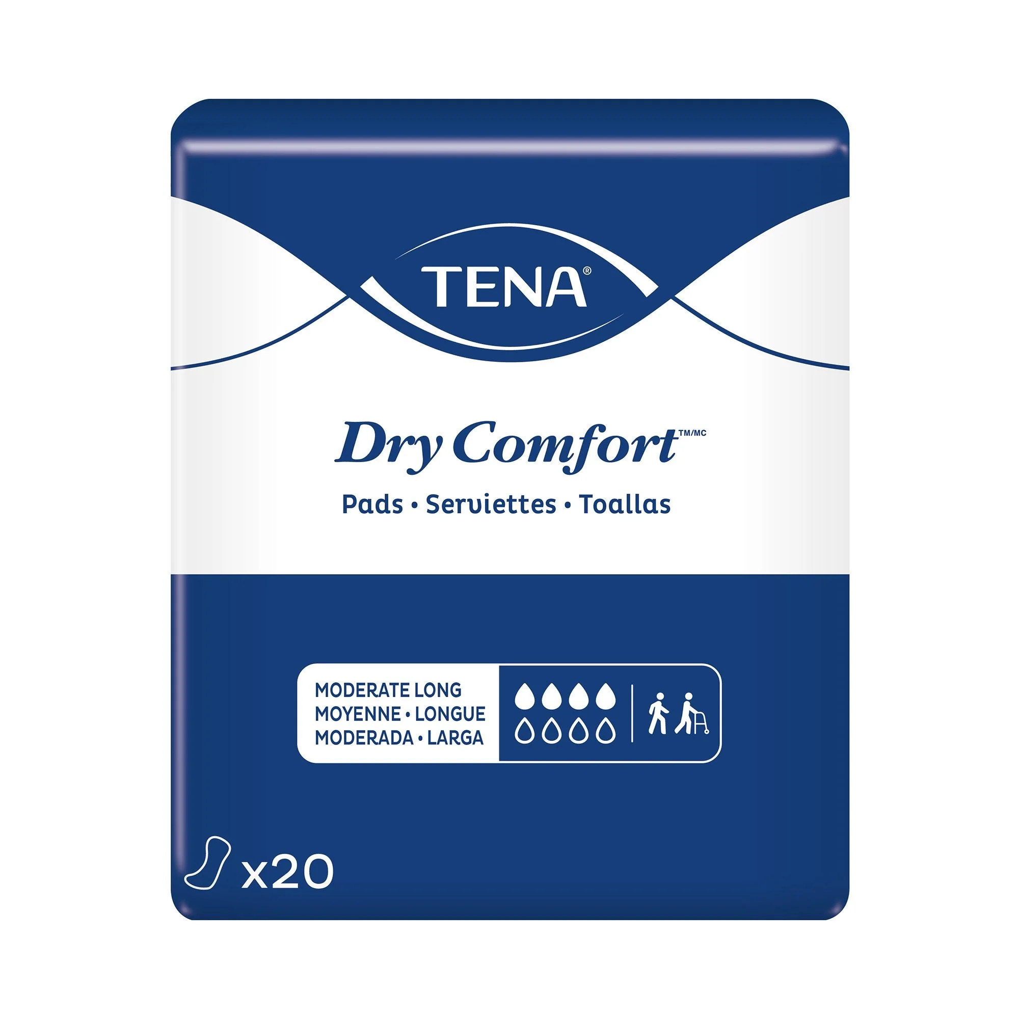 Essity HMS North America Inc Bladder Control Pad TENA Dry Comfort 12 Inch Length Moderate Absorbency Super Absorbent Core One Size Fits Most (120/CS) - Image 2