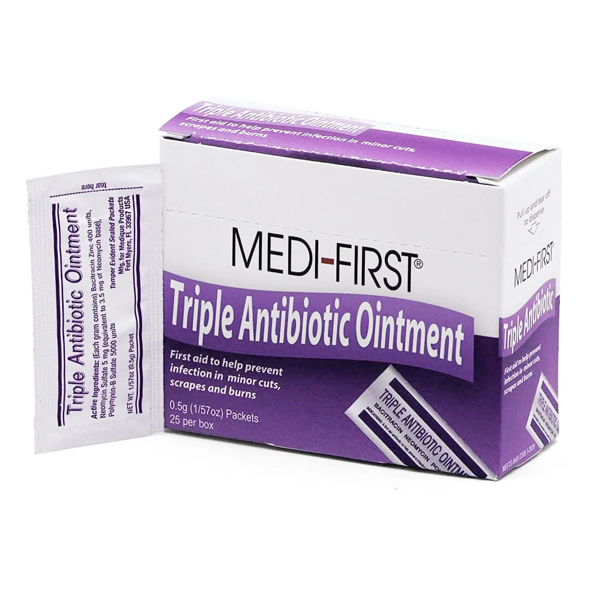 Medique Products Medi-First Bacitracin / Neomycin / Polymyxin B First Aid Antibiotic (900/CS)