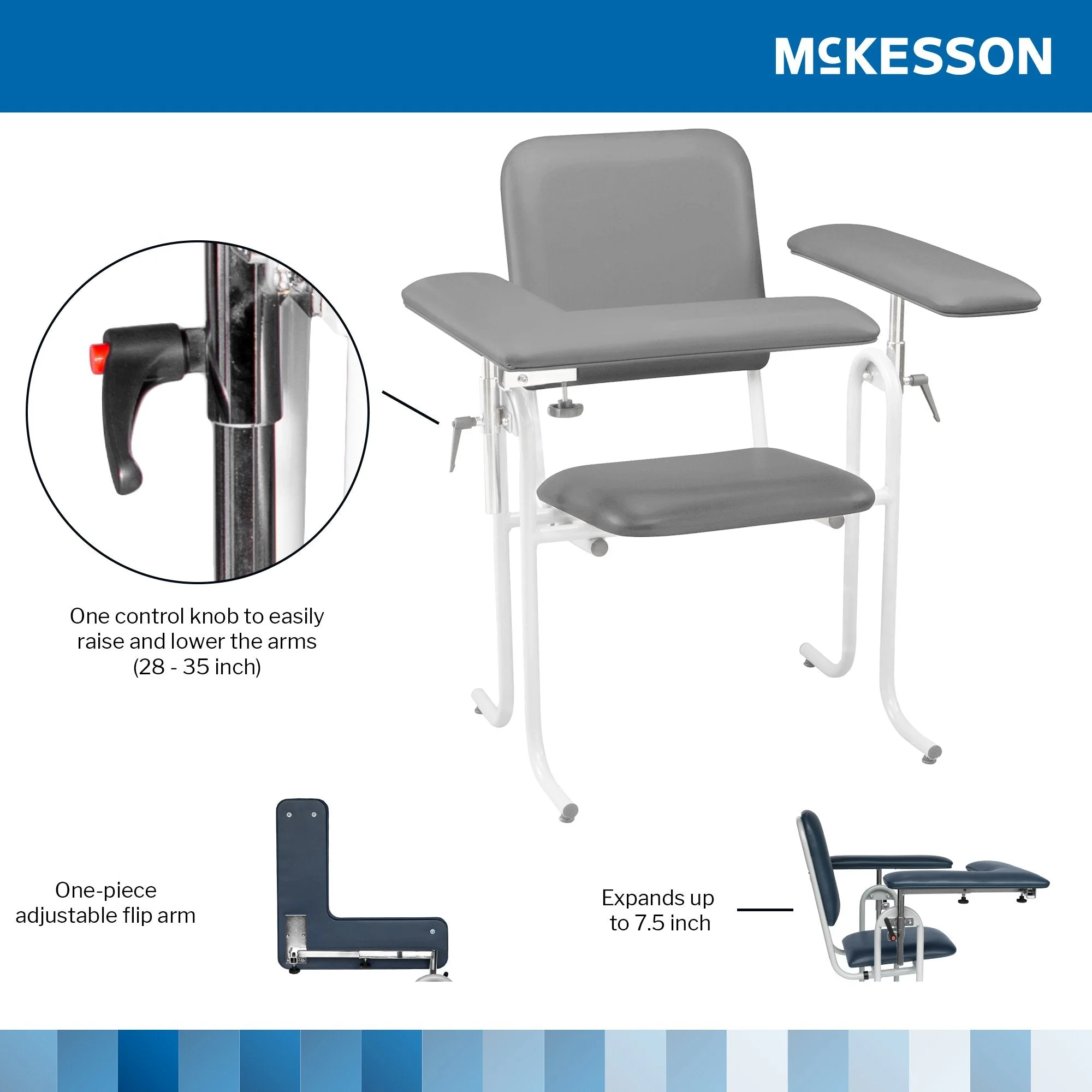 McKesson Brand McKesson Blood Drawing Chair - Image 3
