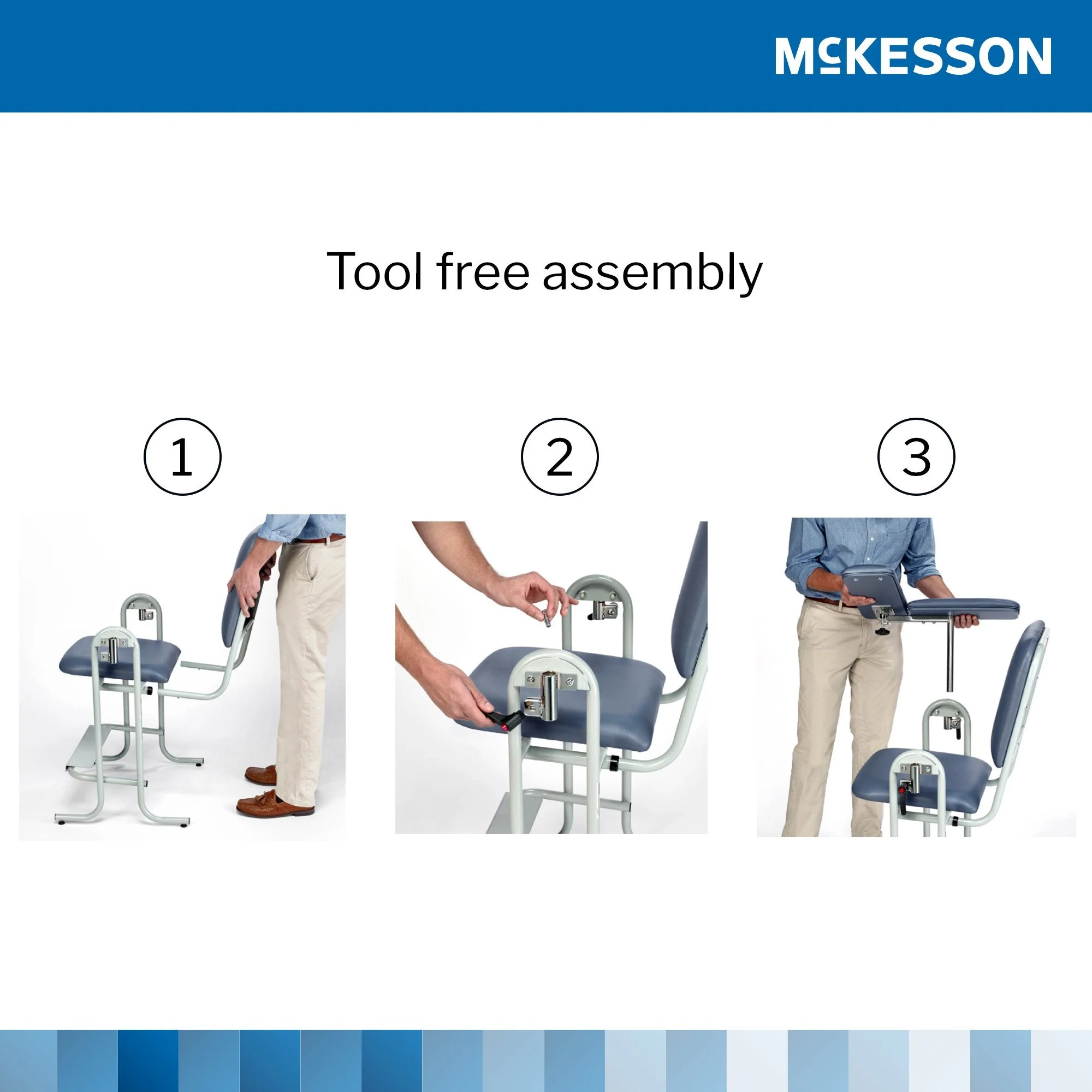 McKesson Brand McKesson Blood Drawing Chair with one Straight Arm and one Flip Up Arm - Image 4