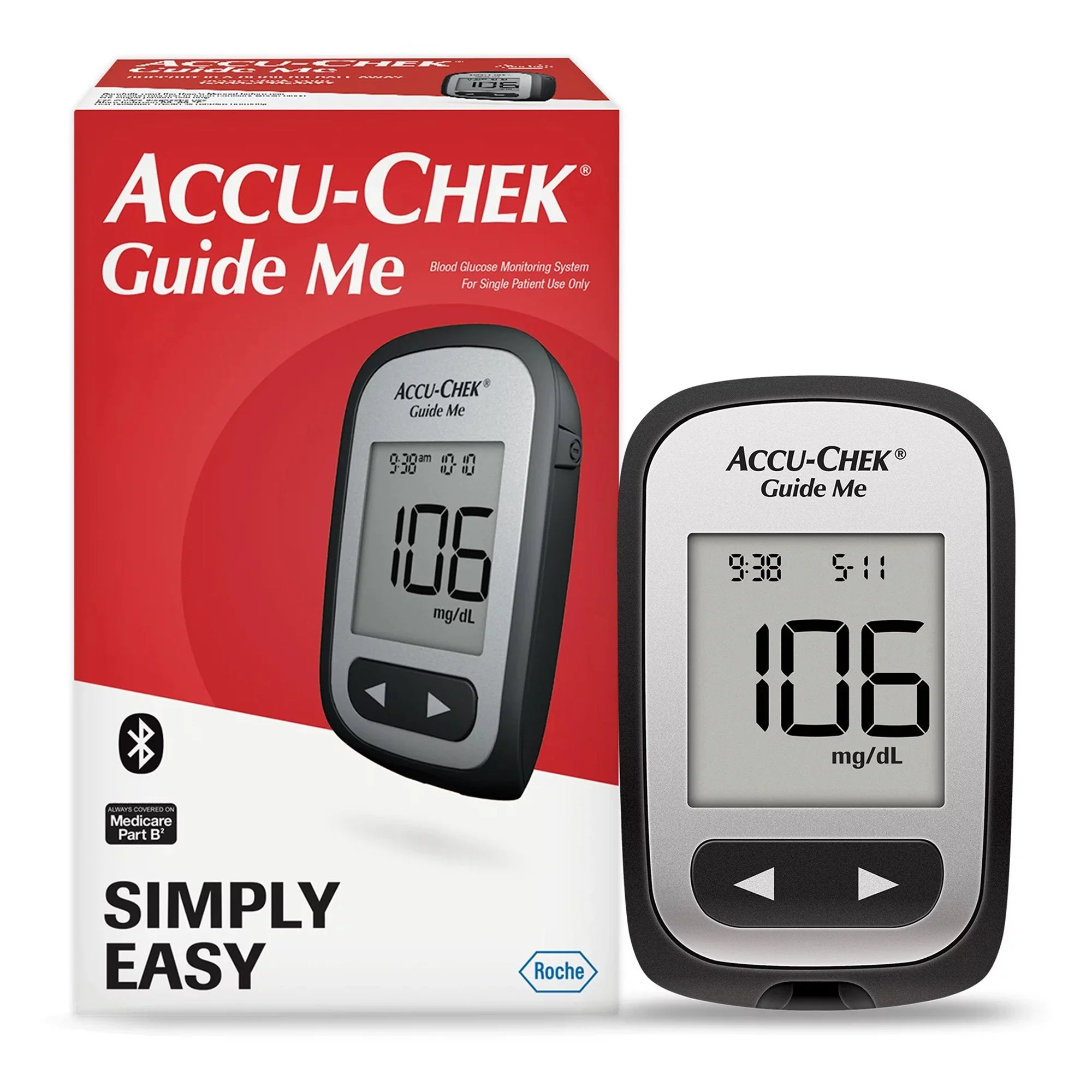 Roche Diabetes Care Inc Blood Glucose Meter Accu-Chek 4 Second Results Stores up to 30 Results No Coding Required