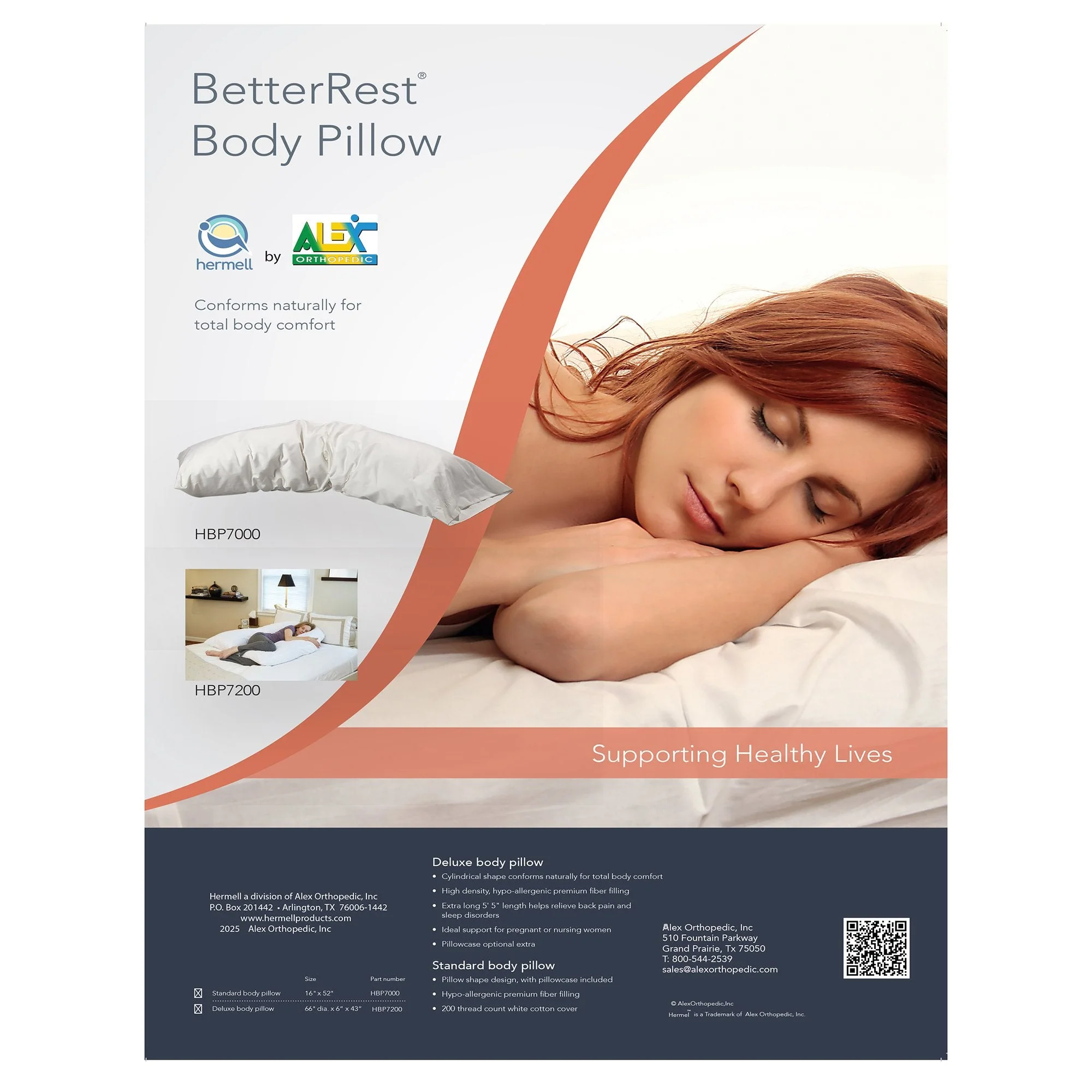 Alex Ortho Hermell Body Pillow - Image 3