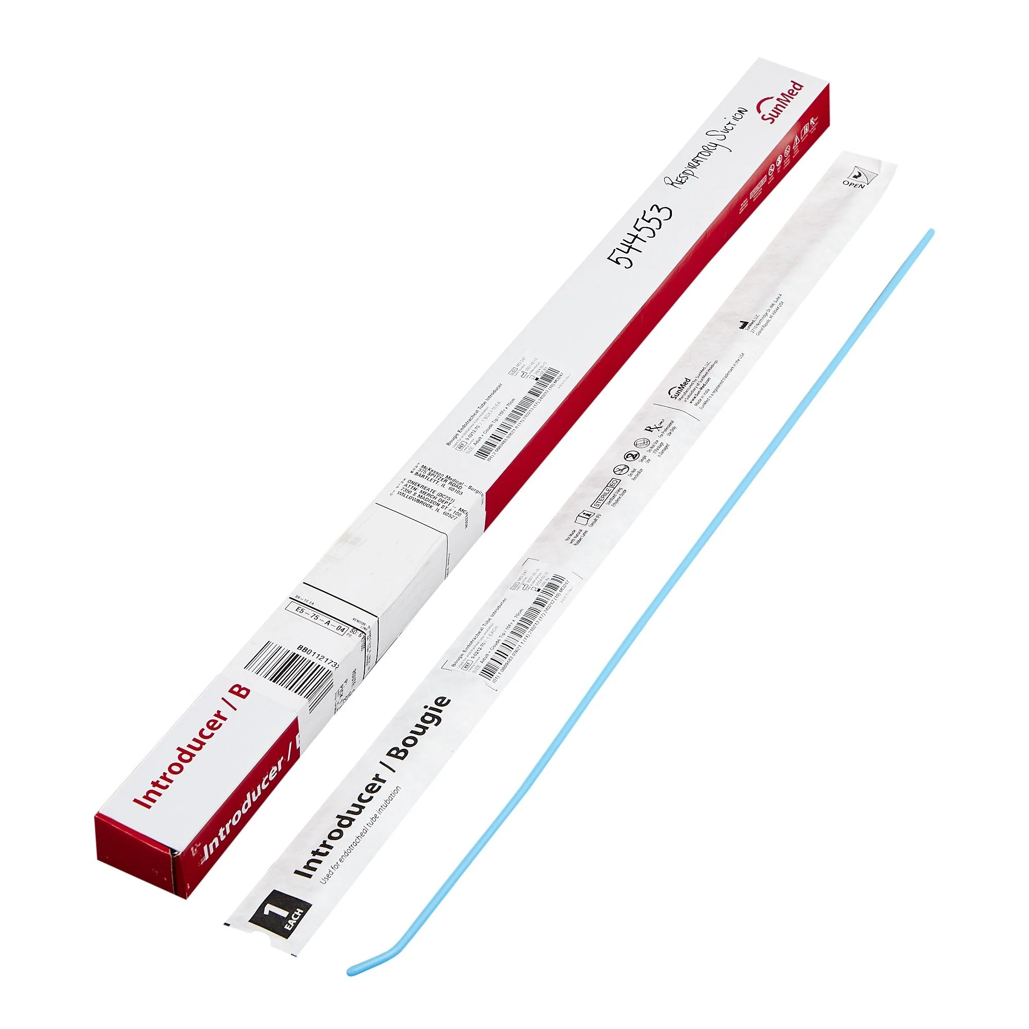 Bougie Endotracheal Introducer SunMed 15 Fr. X 70 cm, 6 to 11 mm Tube, Adult