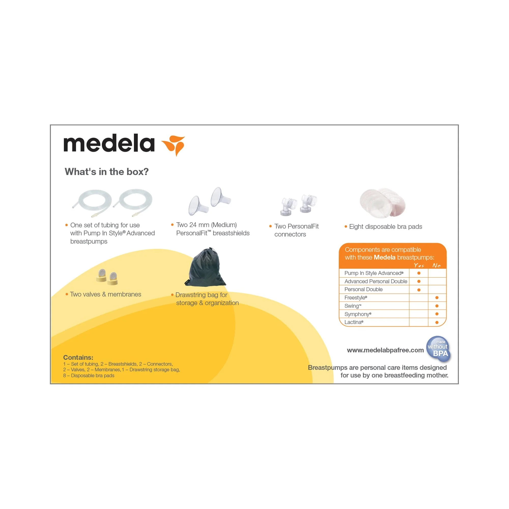 Medela Pump In Style Breast Pump Accessory Kit (2/CS) - Image 2