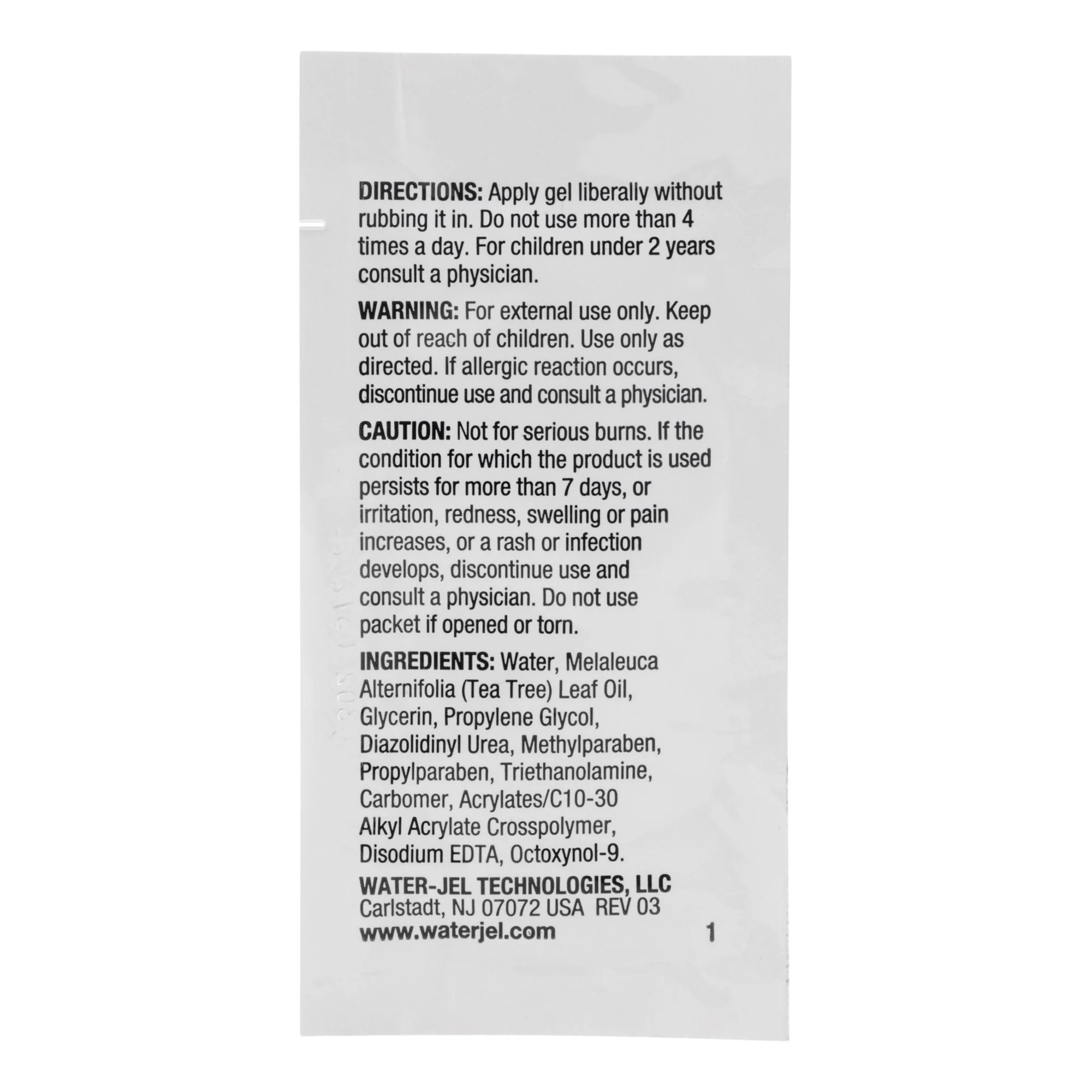 Safeguard US Operating LLC Water Jel Cool Jel Burn Relief (600/CS) - Image 6