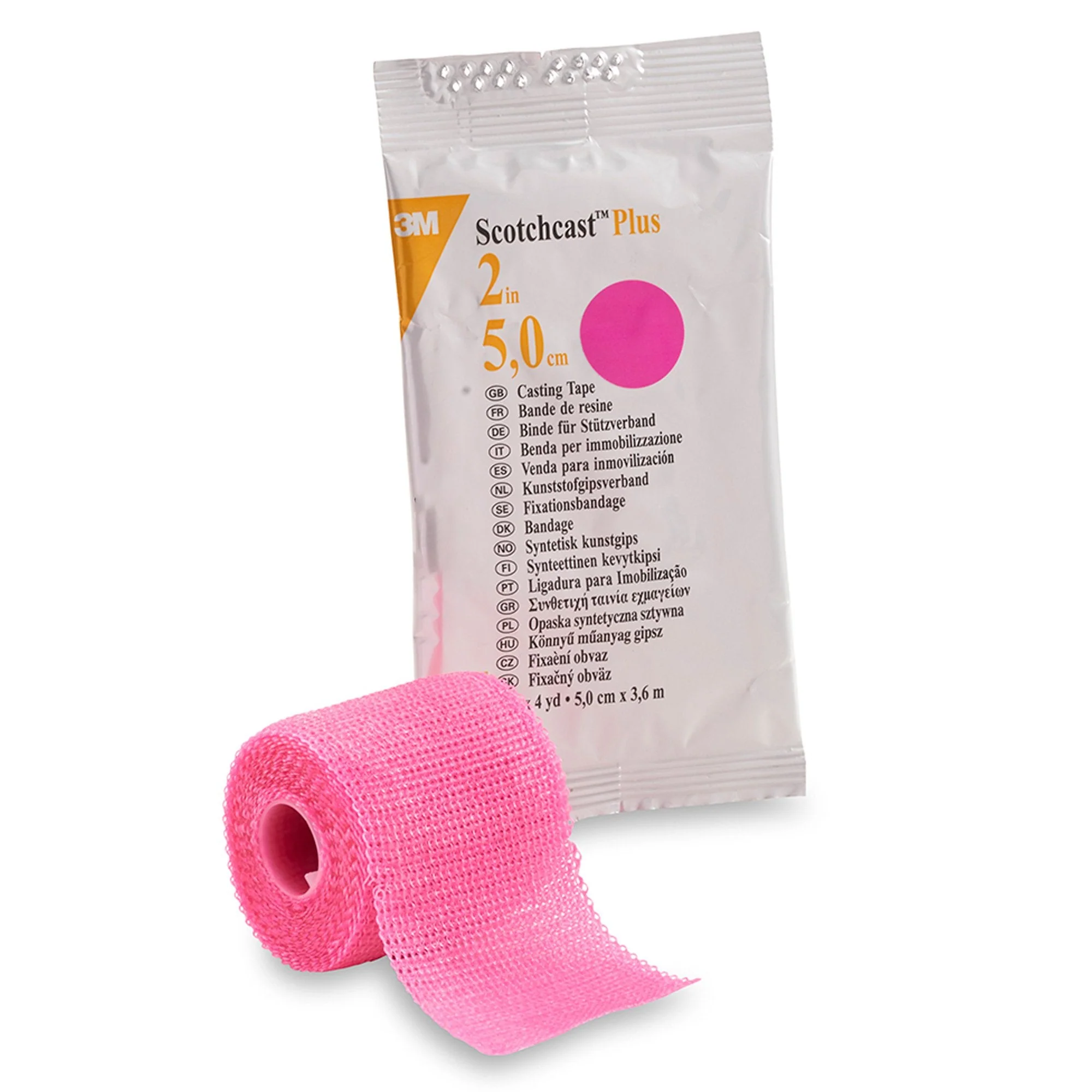 Solventum Corporation 3M Scotchcast Plus Bright Pink Cast Tape, 2 Inch x 4 Yard (10/CS)