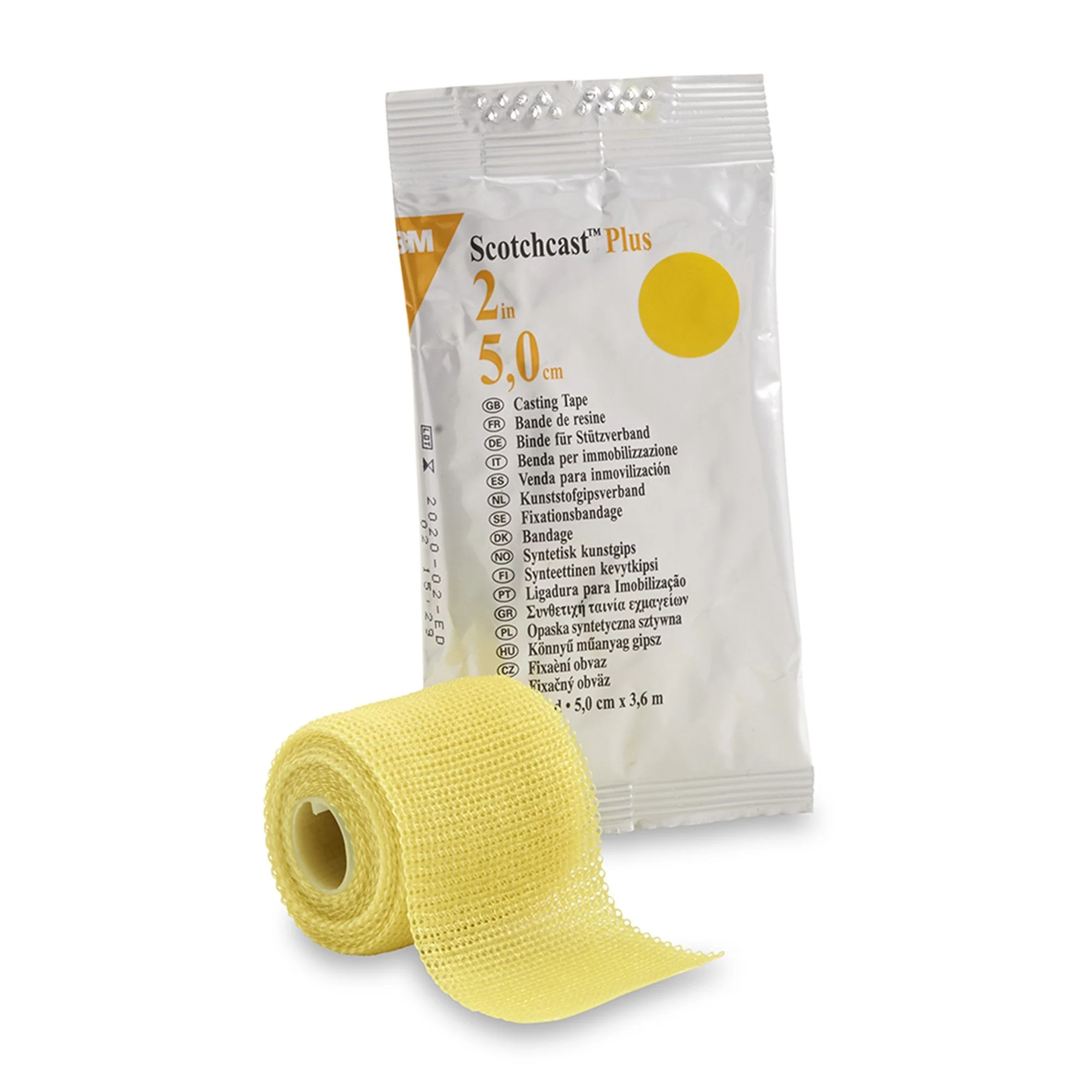 Solventum Corporation 3M Scotchcast Plus Yellow Cast Tape, 2 Inch x 4 Yard (10/CS)