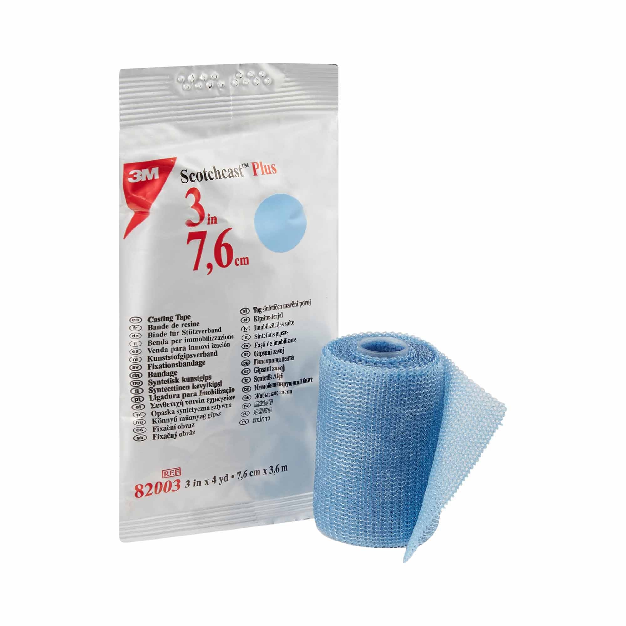Solventum Corporation 3M Scotchcast Plus Light Blue Cast Tape, 3 Inch x 4 Yard (10/CS) - Image 4