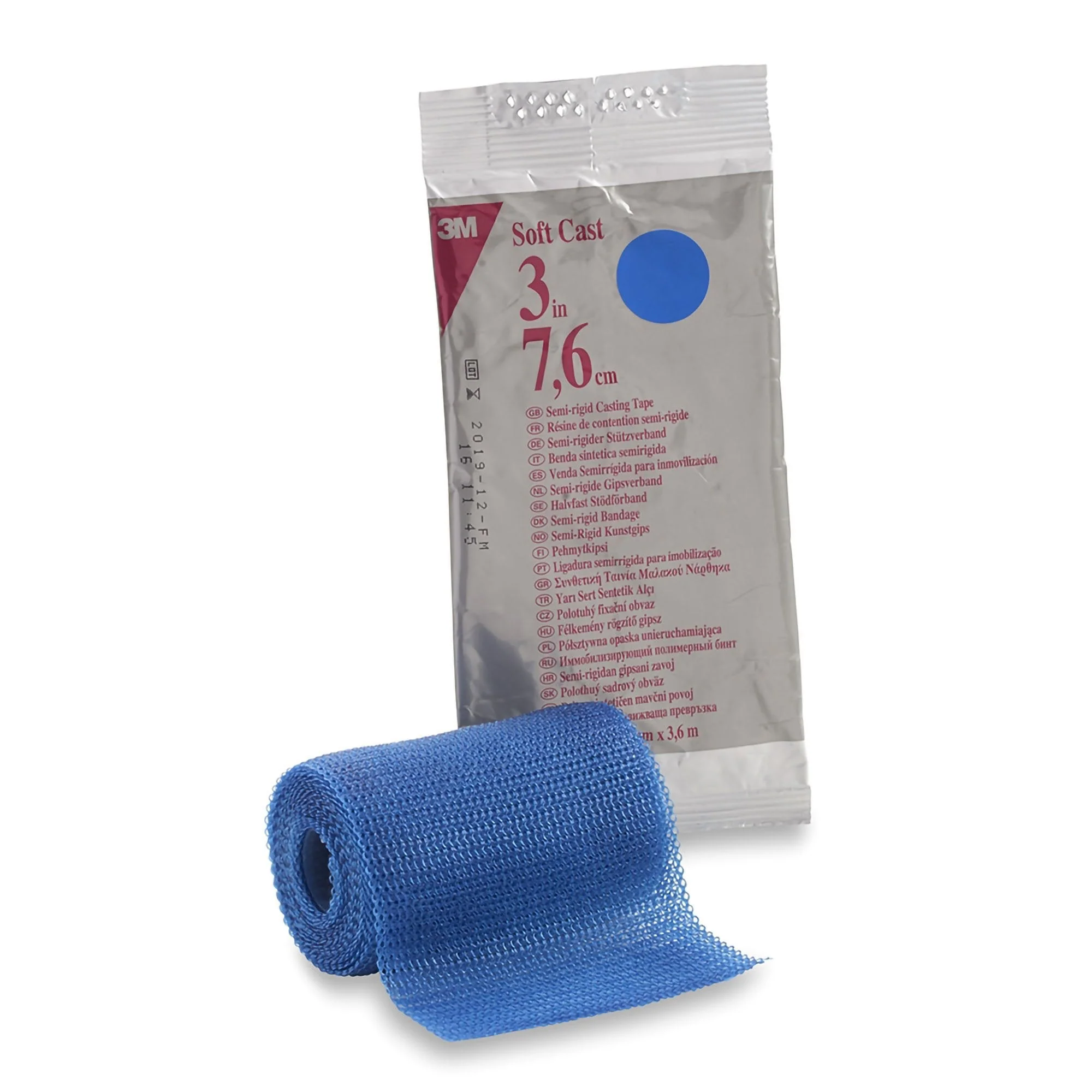 Solventum Corporation Cast Tape 3M Scotchcast Soft Cast Semi-Rigid 3 Inch X 12 Foot Fiberglass Blue (10/CS)