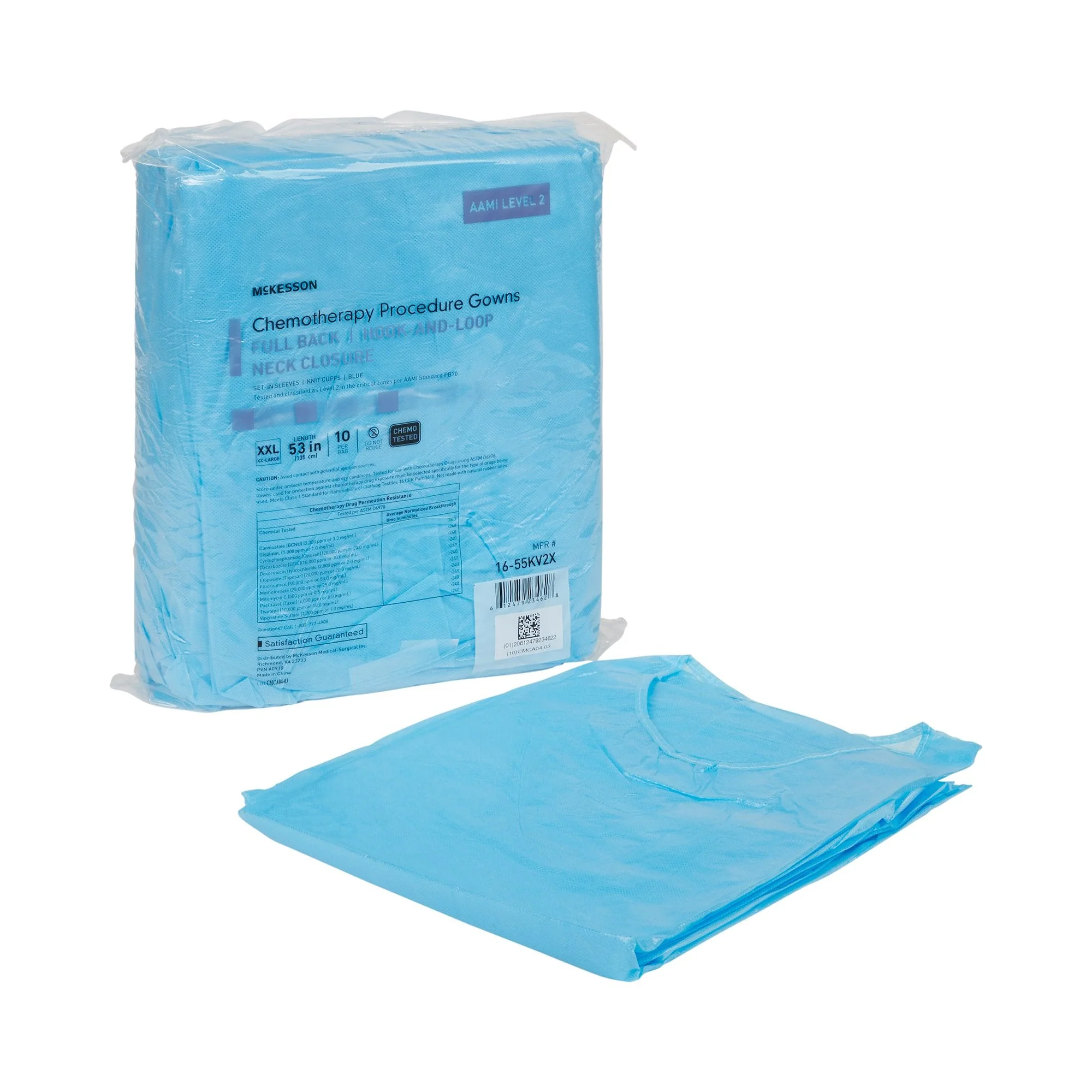 McKesson Brand McKesson Chemotherapy Procedure Isolation Gown, 2X Large (30/CS) - Image 3