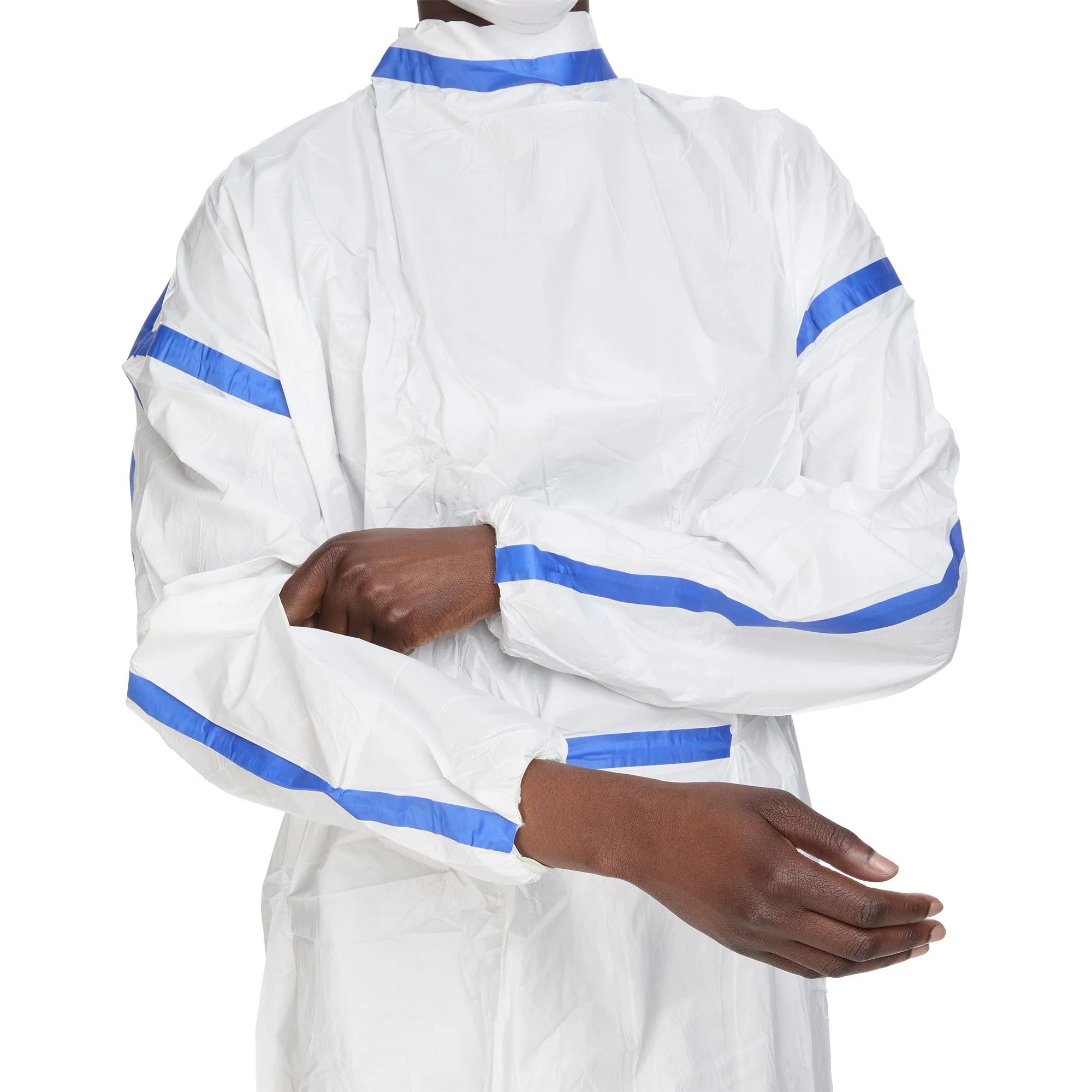 TrueCare Biomedix Chemotherapy Procedure Gown One Size Fits Most White Sterile ASTM F739-12 Disposable (50/CT) - Image 4