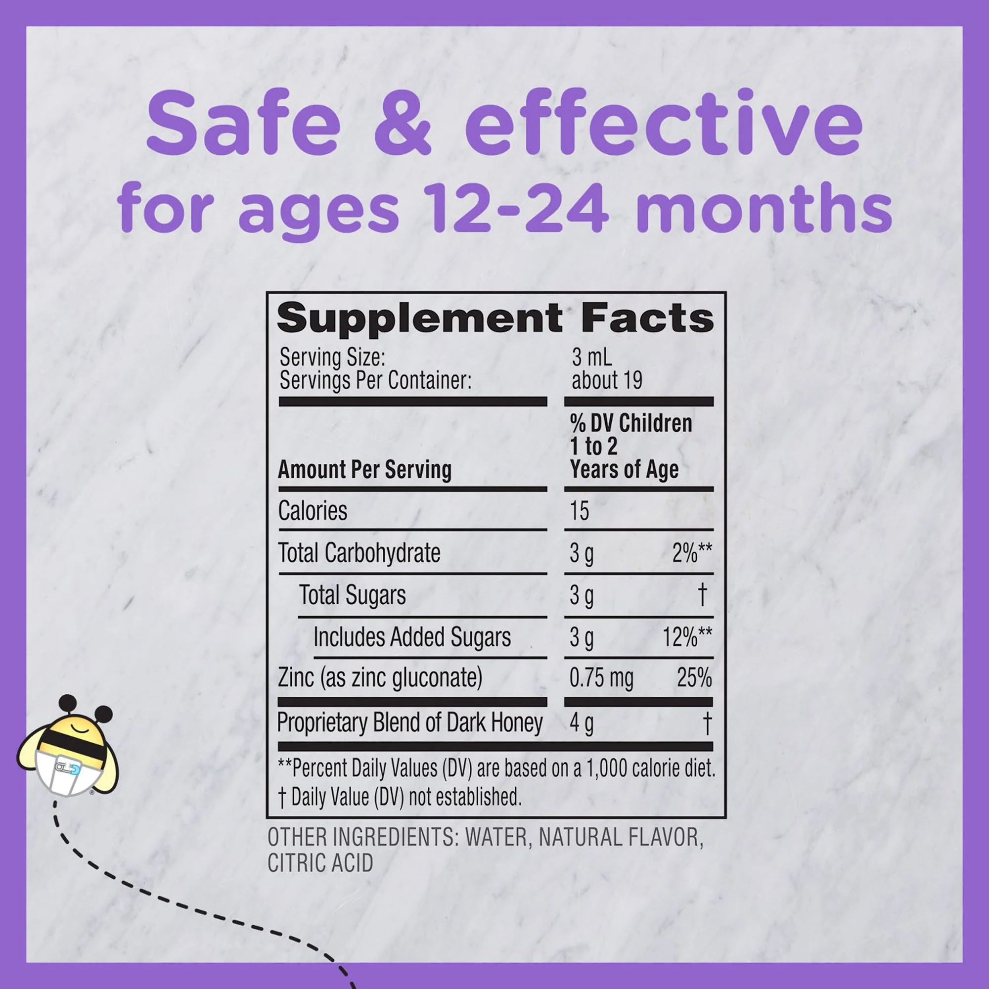 J & J Sales Zarbee's Baby Cough Syrup + Immune Natural Cherry - Image 2