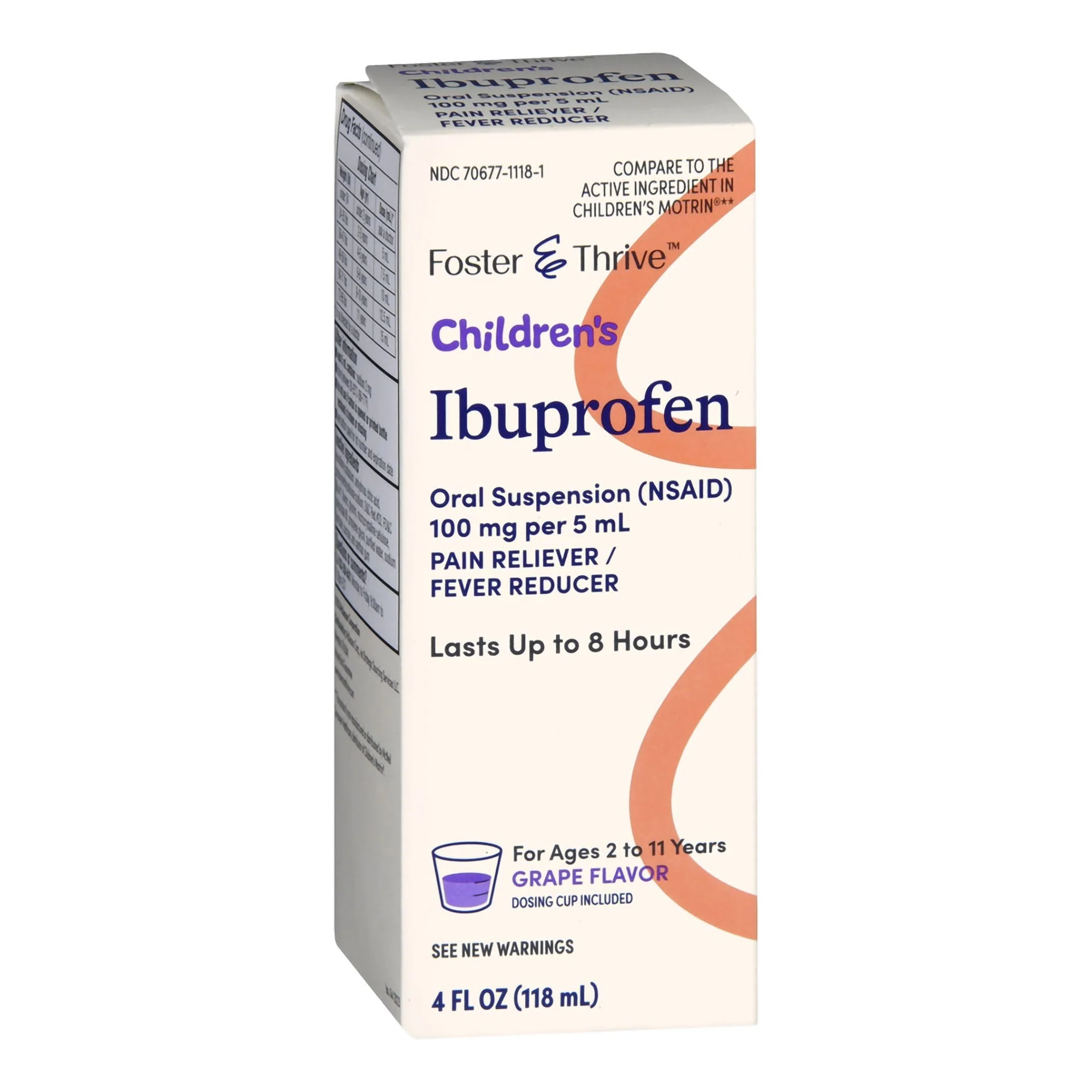 McKesson Brand Foster & Thrive Children's Ibuprofen Oral Suspension Grape - Image 5