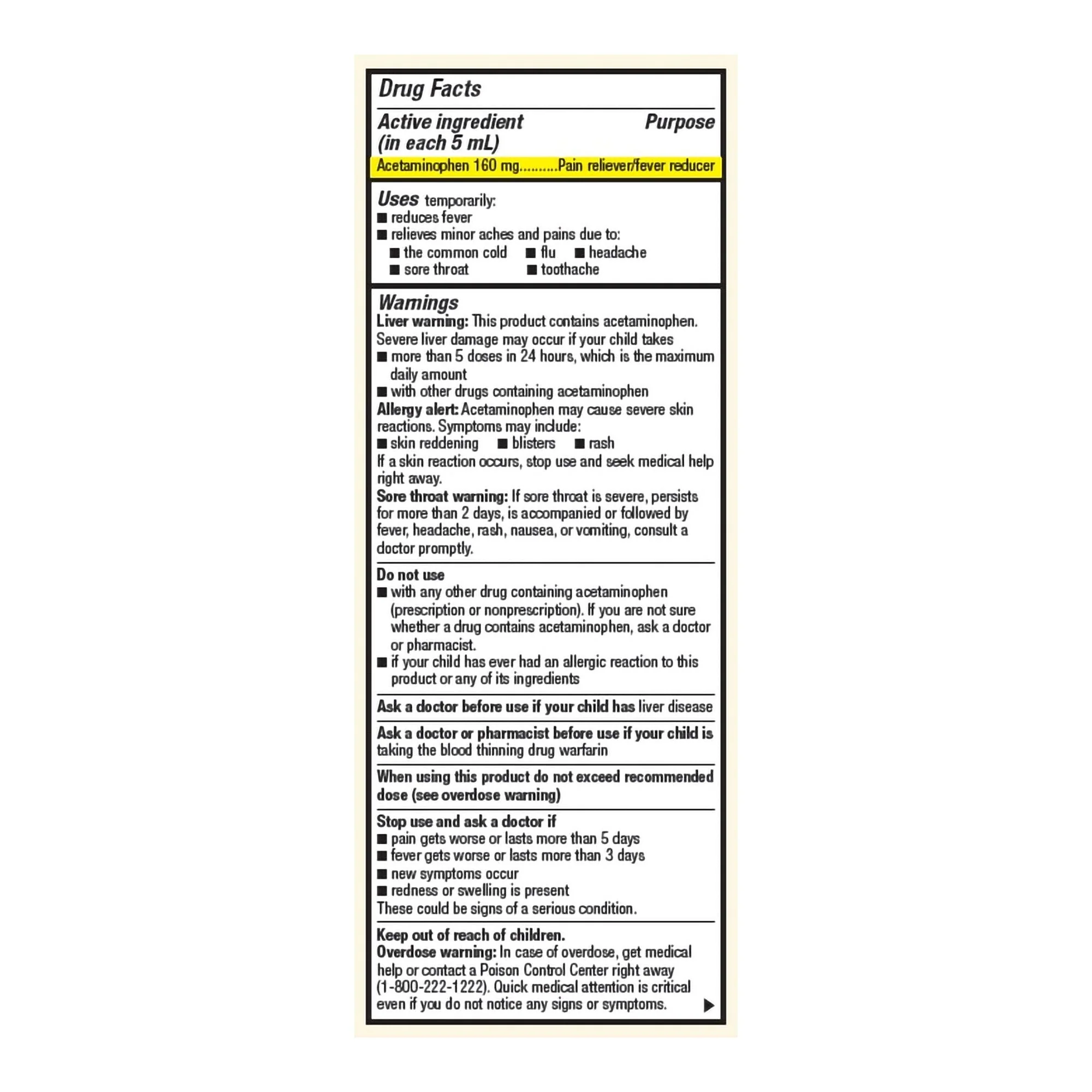 McKesson Brand Foster & Thrive Acetaminophen Children's Pain Relief, Grape Flavor - Image 2