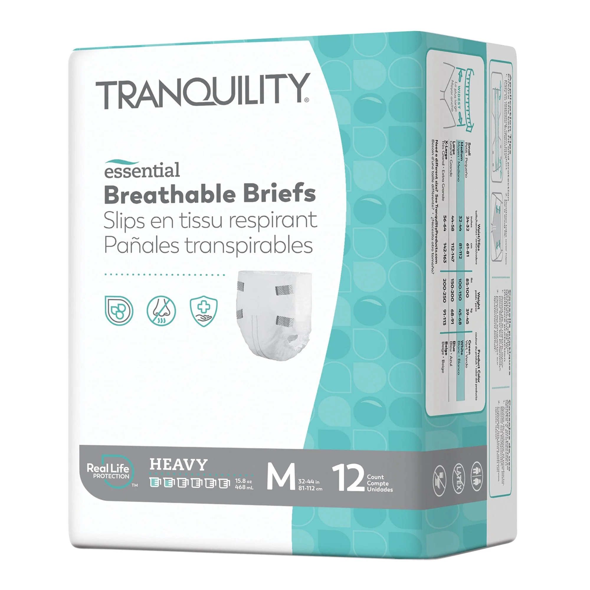 Principle Business Enterprises Tranquility Essential Heavy Incontinence Brief, Medium (96/CS)