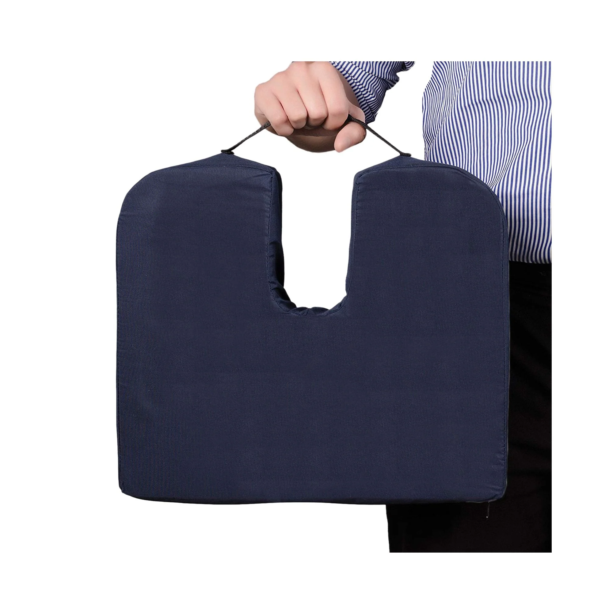 Mabis Healthcare DMI Coccyx Seat Cushion, Navy - Image 3