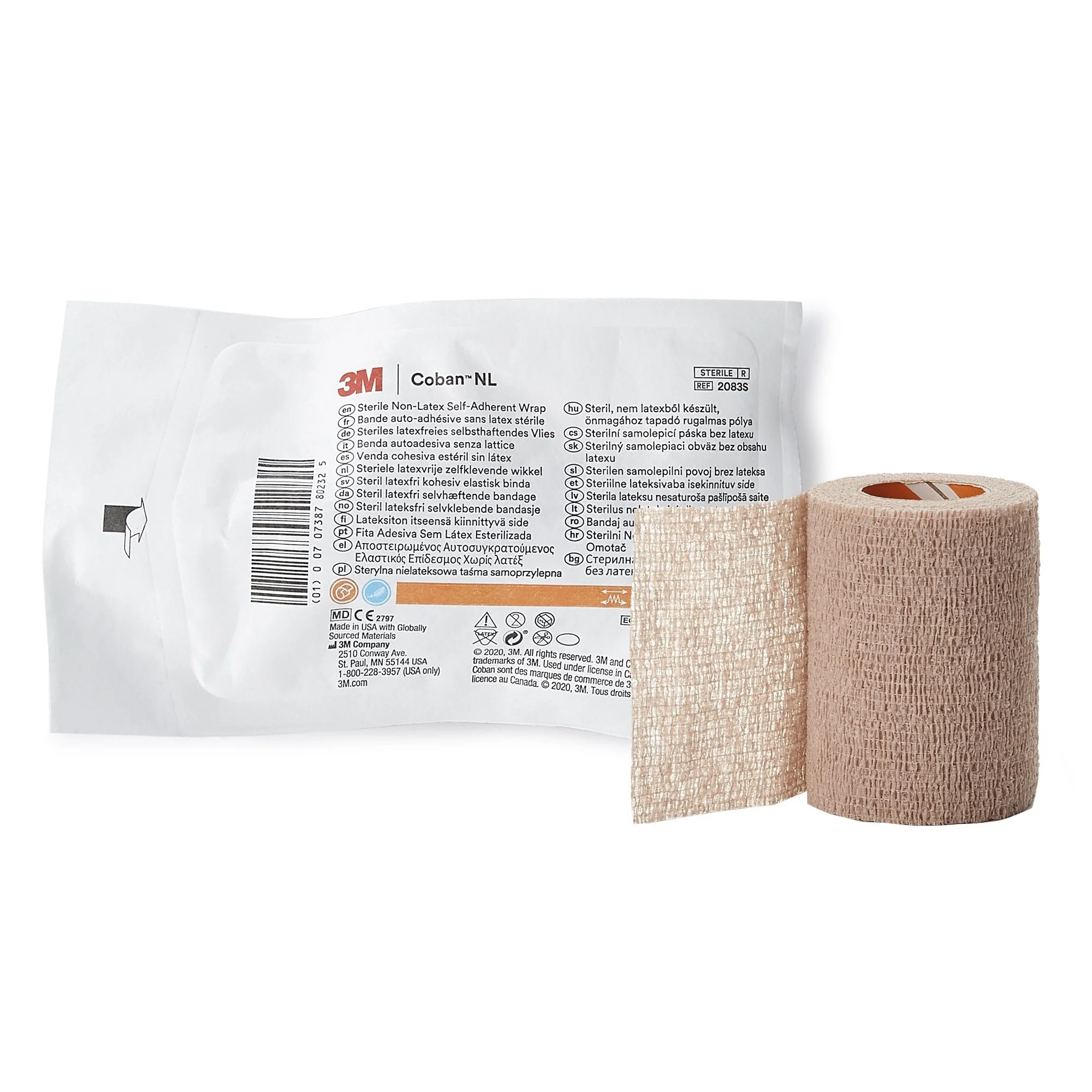 Solventum Corporation 3M Coban LF Self-adherent Closure Cohesive Bandage, 3 Inch x 5 Yard (24/CS)