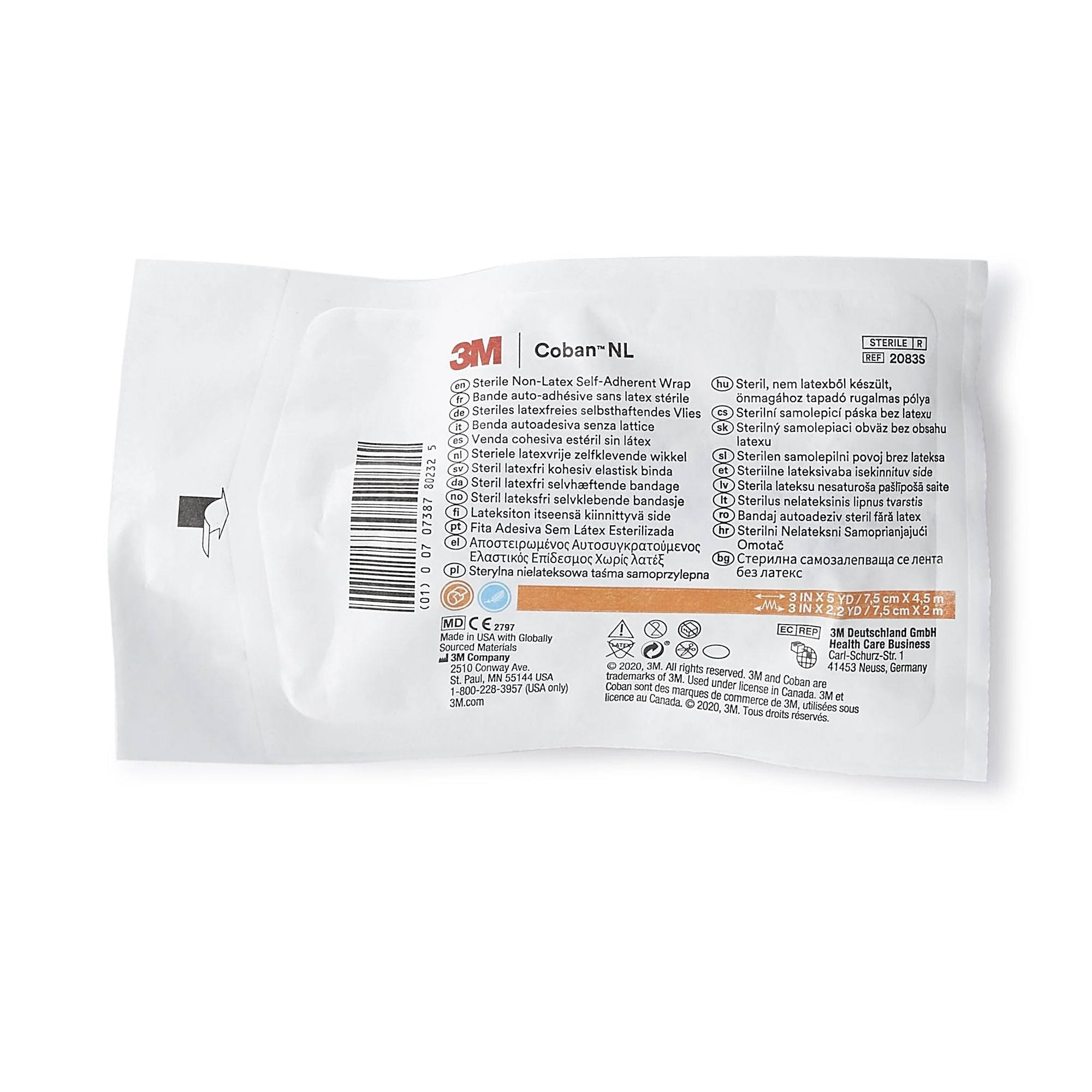 Solventum Corporation 3M Coban LF Self-adherent Closure Cohesive Bandage, 3 Inch x 5 Yard (24/CS) - Image 2